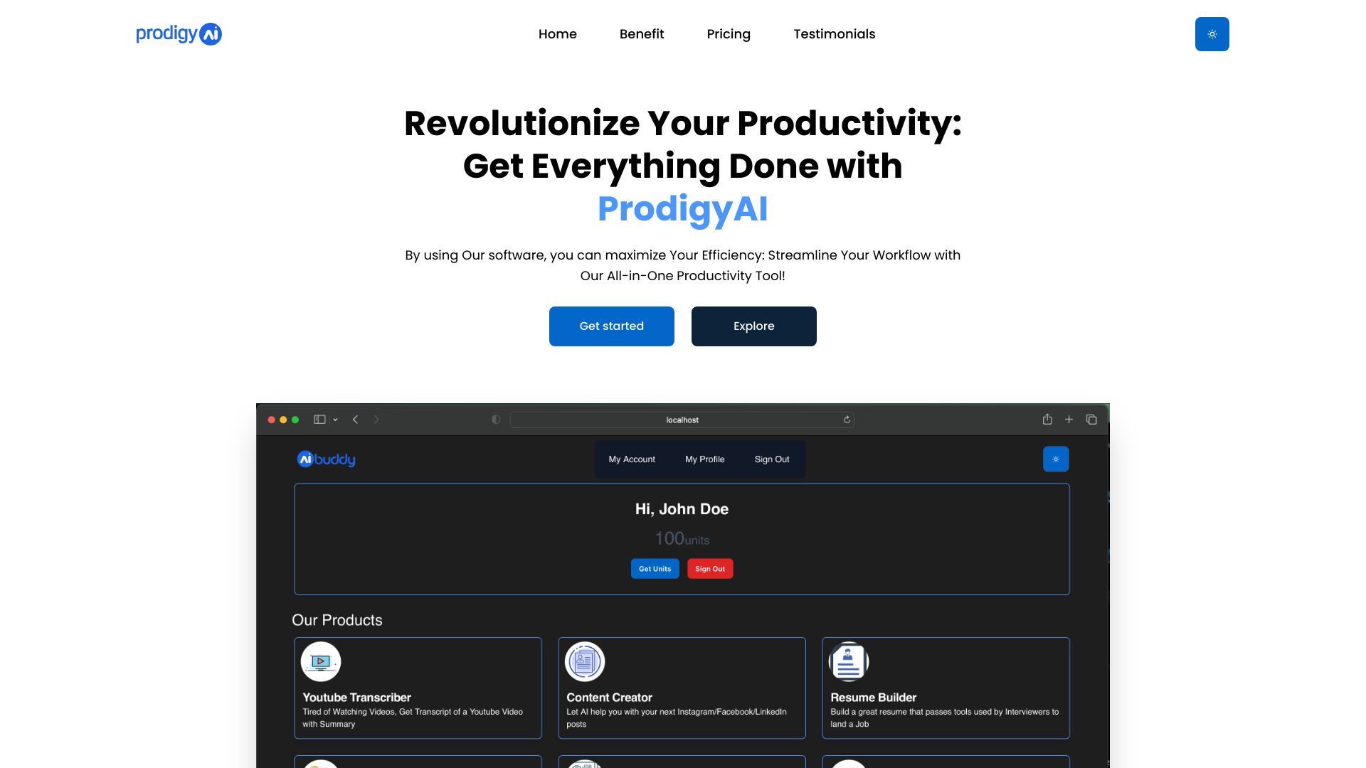 ProdigyAI - All-In-One Productivity Tool image