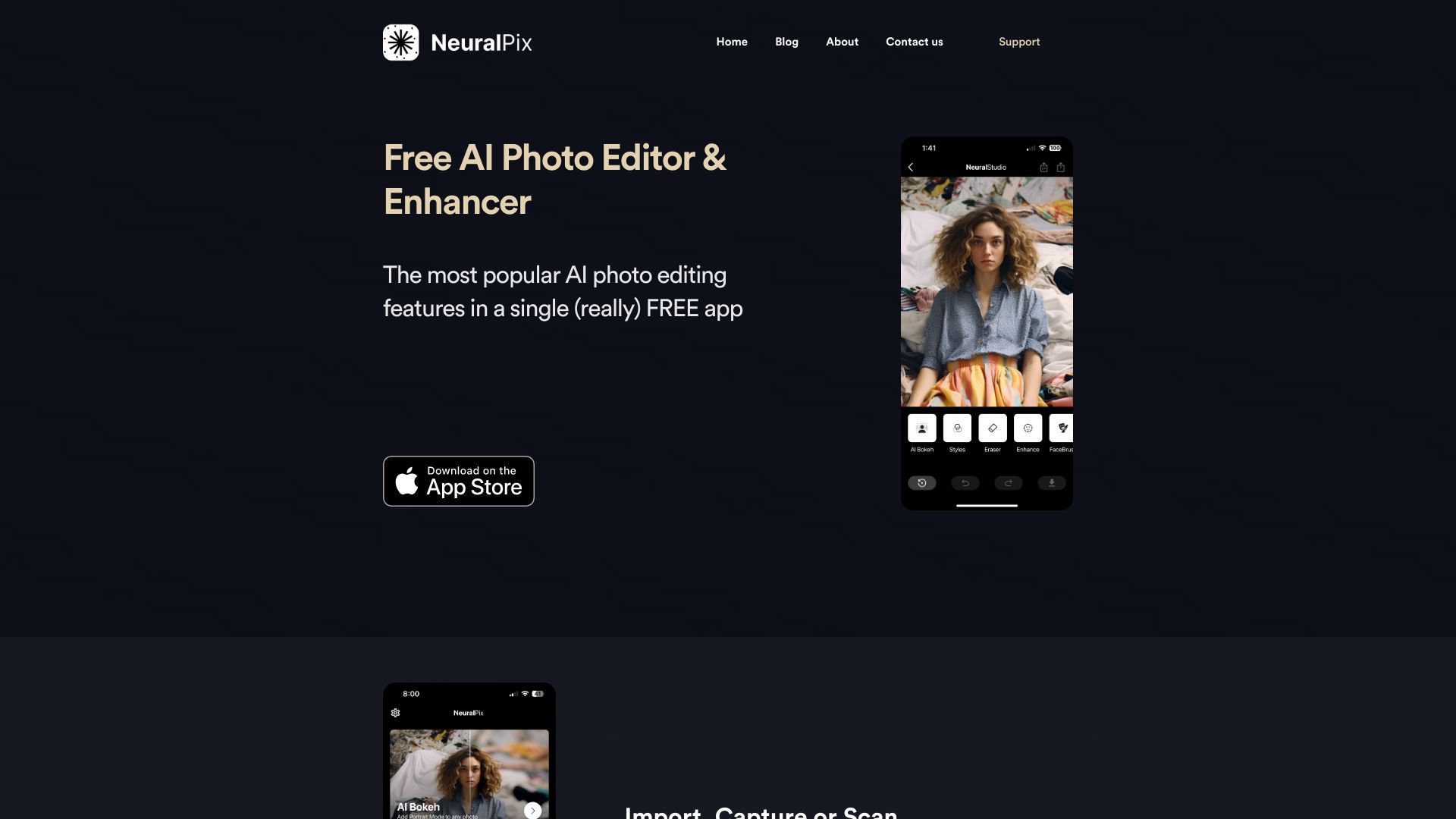Free AI Photo Enhancer & Editor image