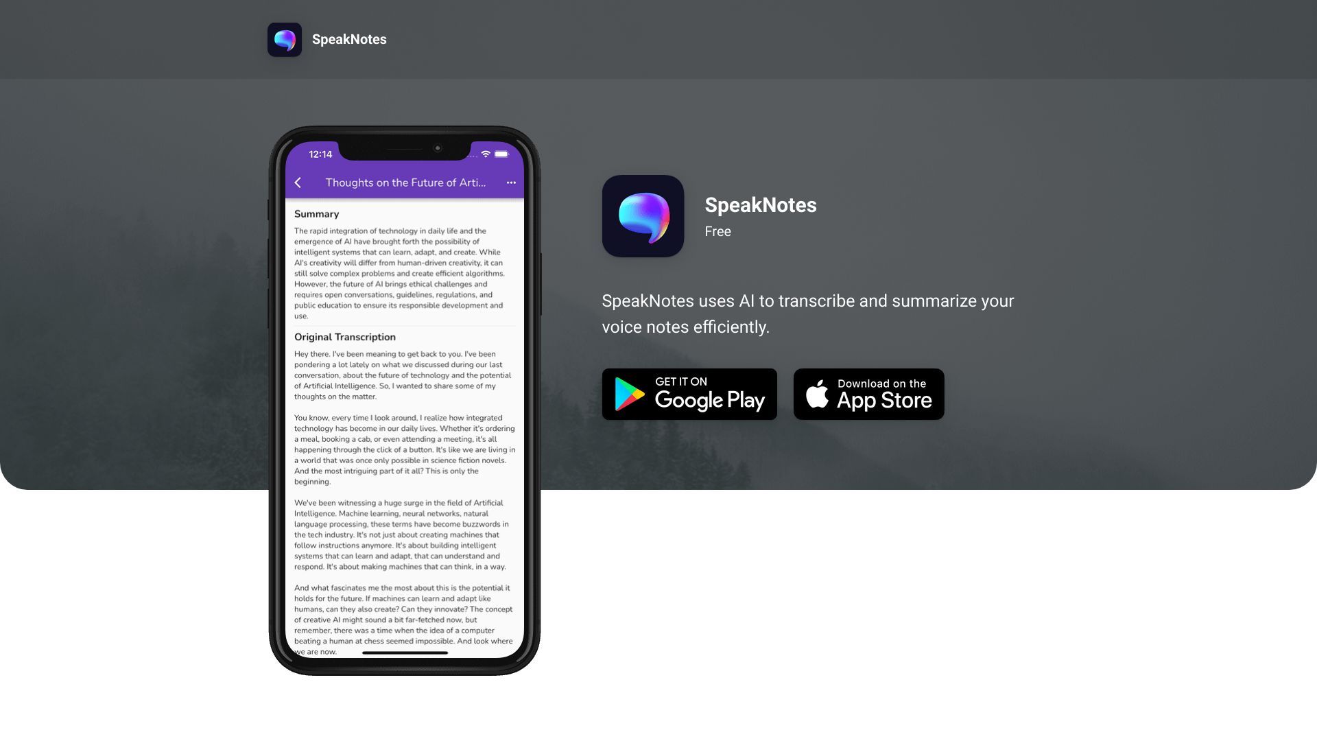 SpeakNotes - Voice Note Summarizer image