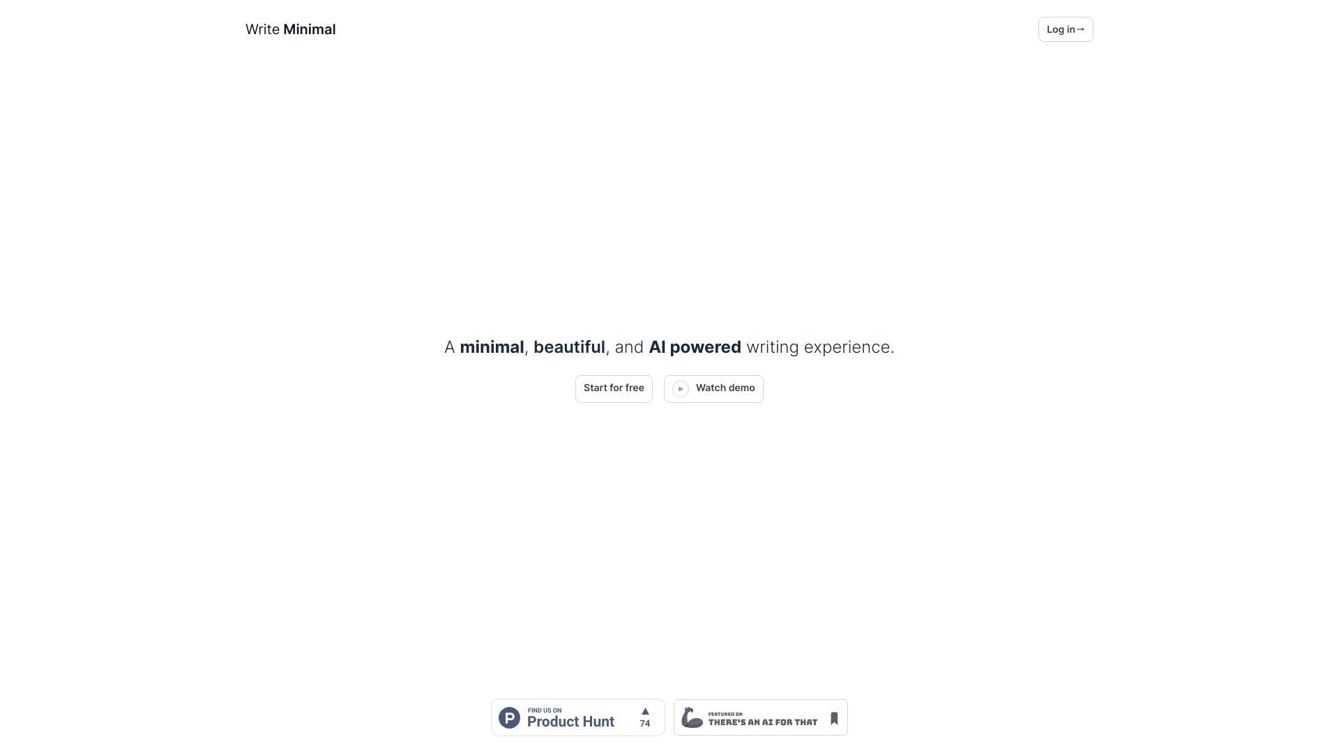 Write Minimal image