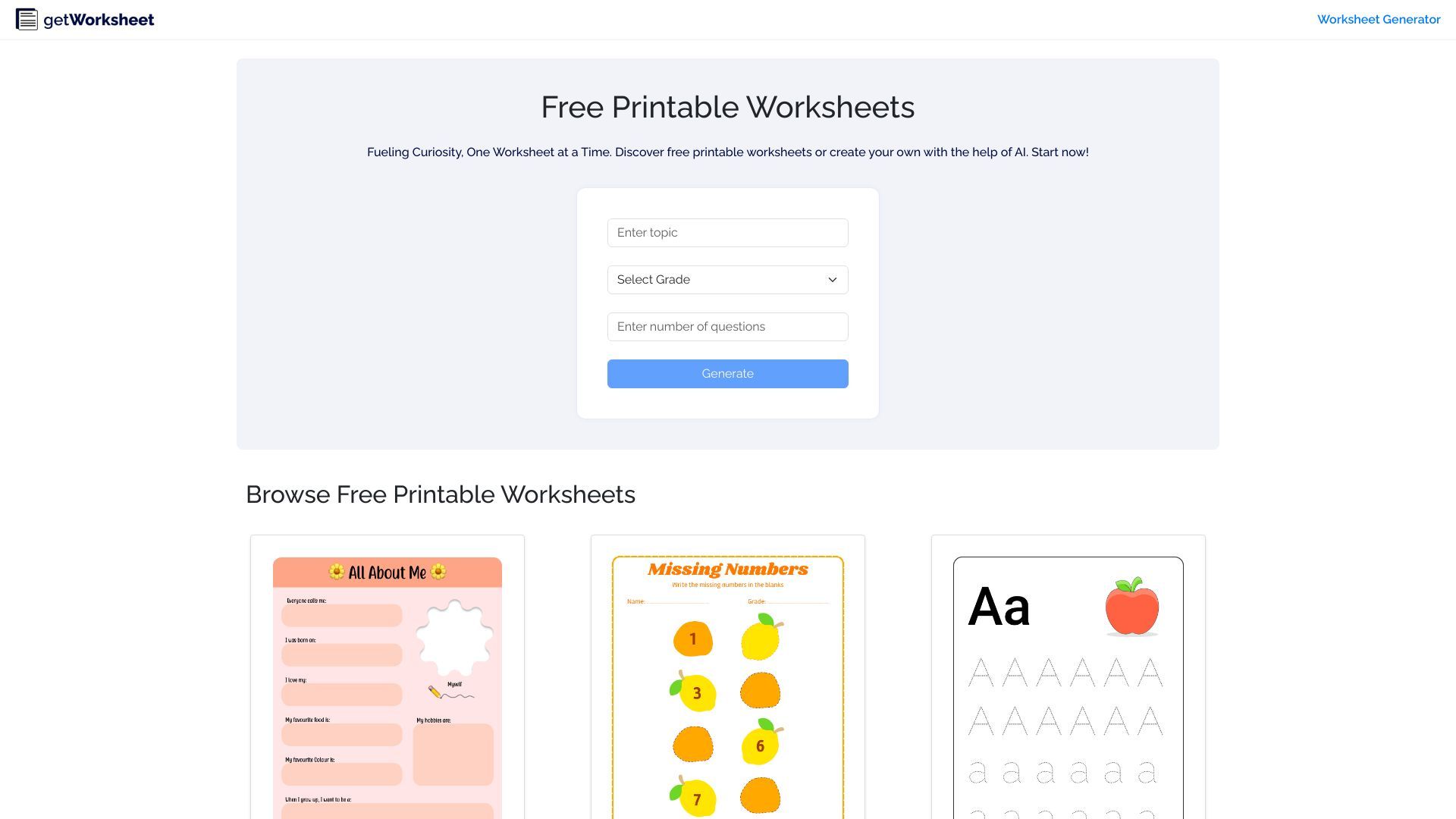 Get Worksheet image