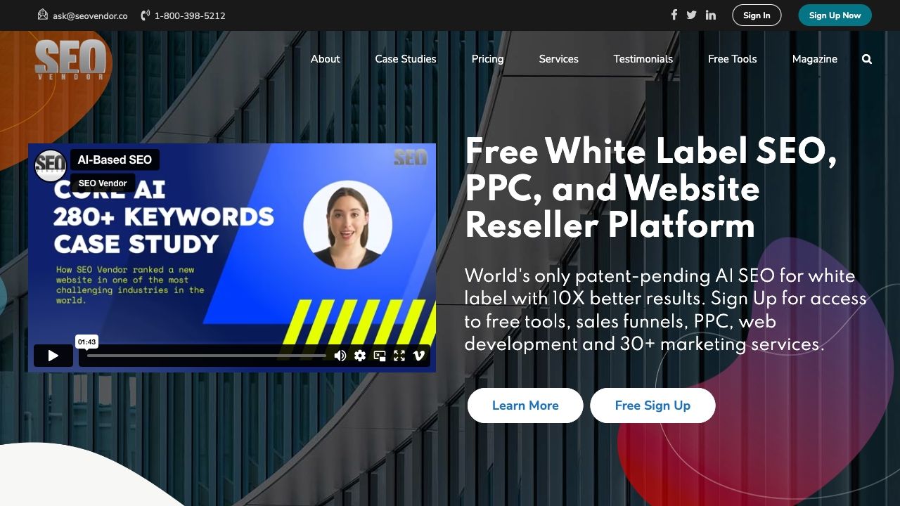 White Label SEO, PPC, and Web Design Reseller Platform image