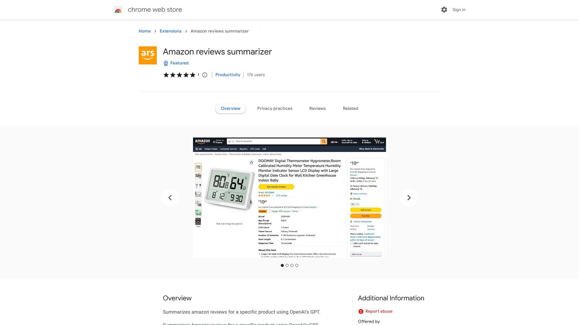 Amazon Reviews Chrome Extension image