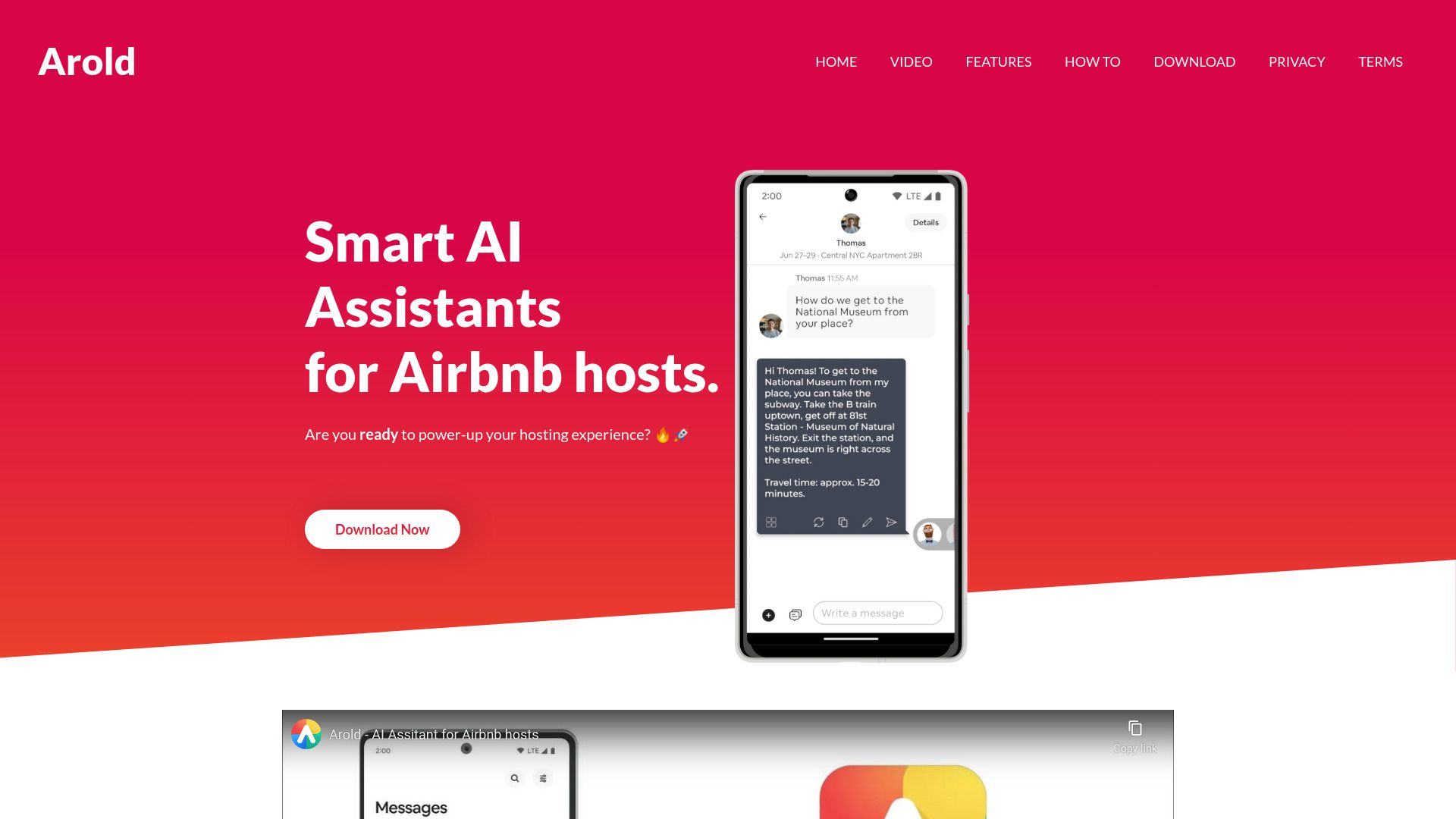 Arold - AI Assistant for Airbnb image