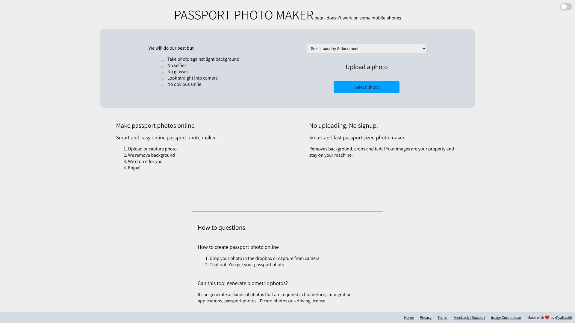 Passport Photo Maker image