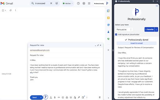 Professional Email Rephraser image