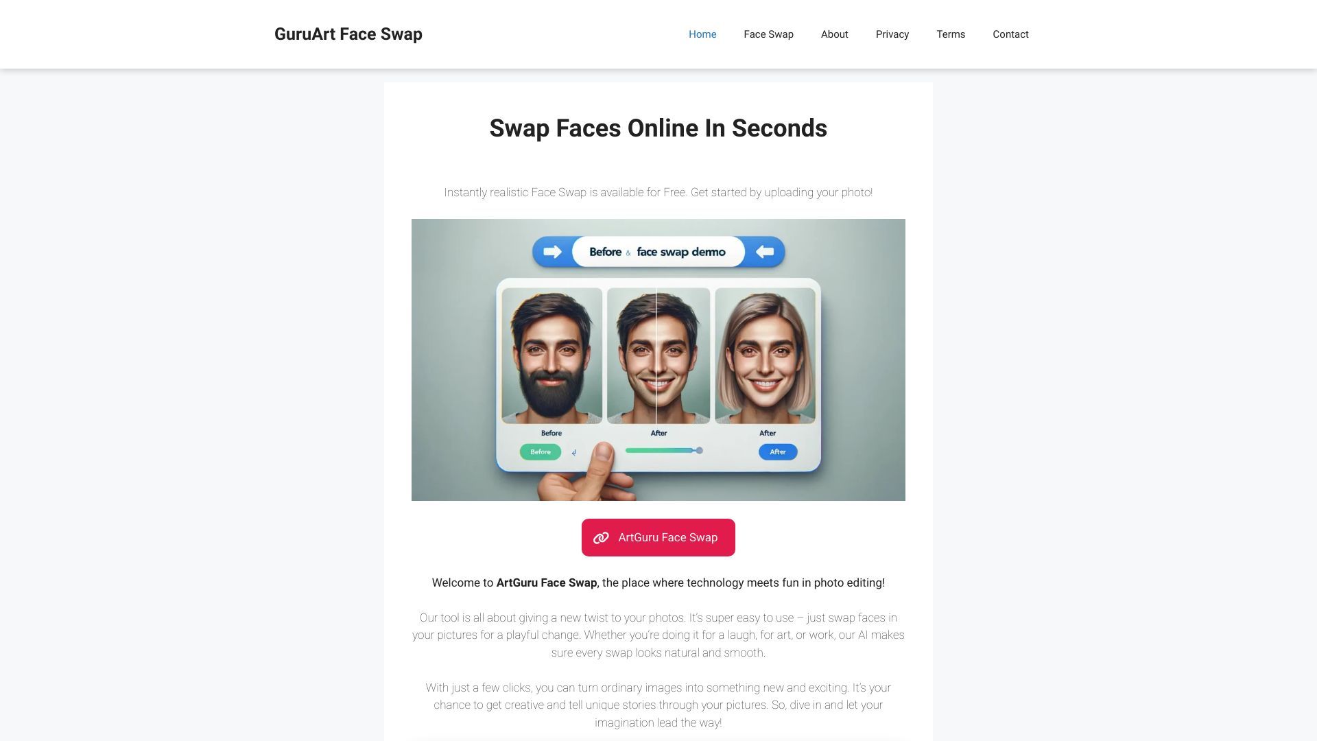ArtGuru Face Swap image
