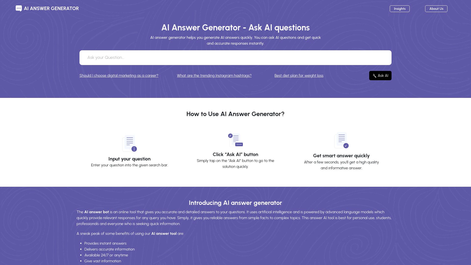 AI Answer Generator image