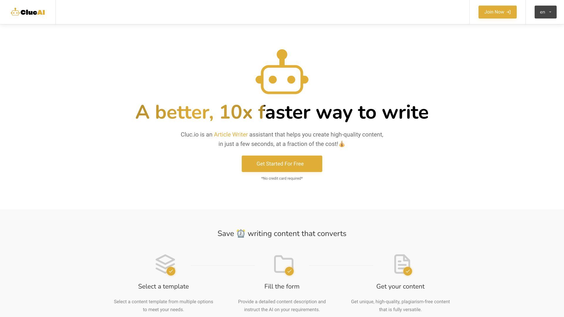Cluc.io: Professional AI Content Writing Platform image
