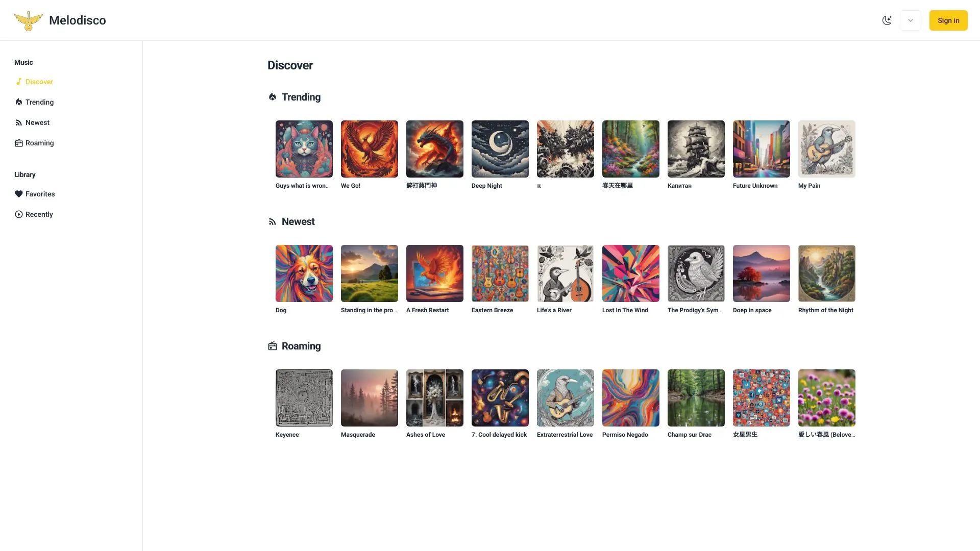 Melodisco - AI Music Player image