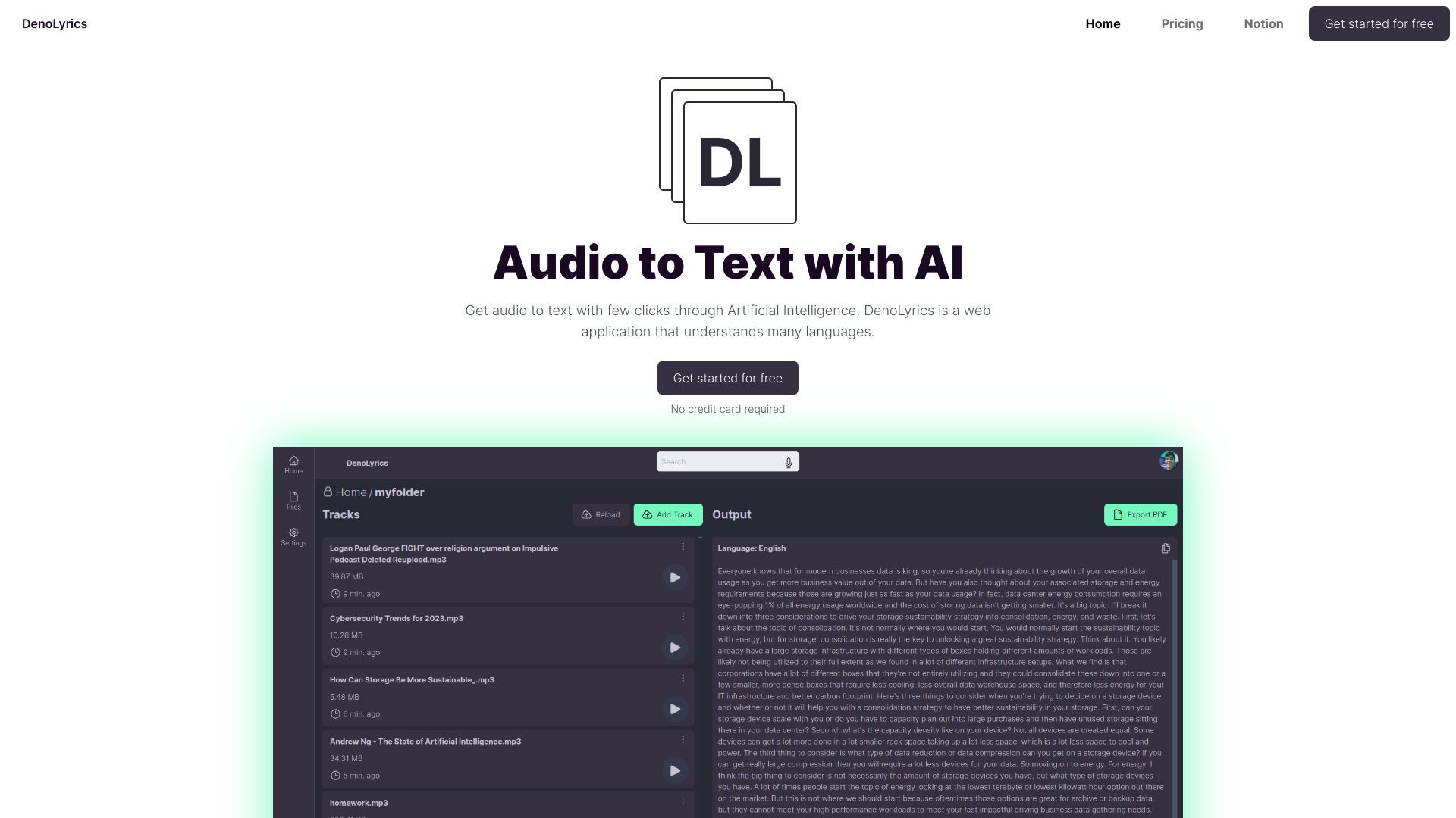 DenoLyrics image