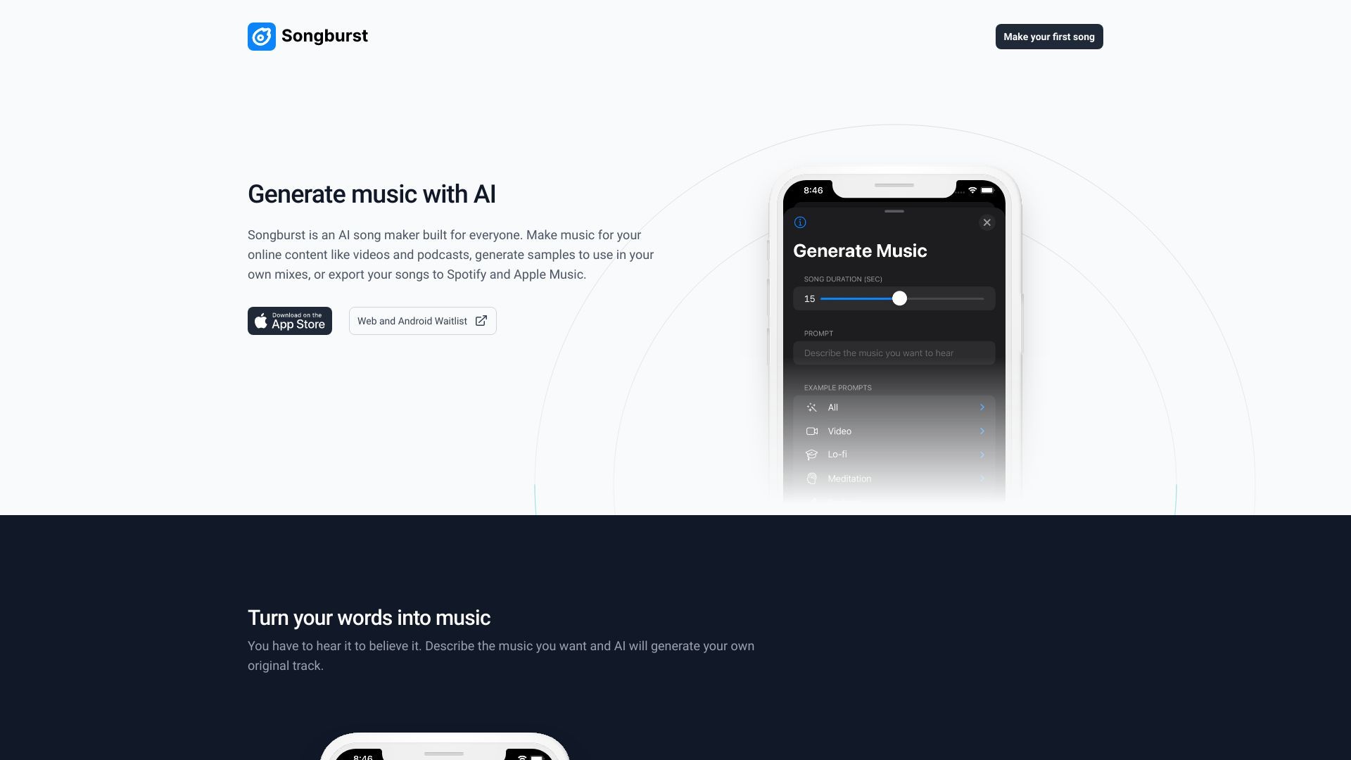 Songburst image