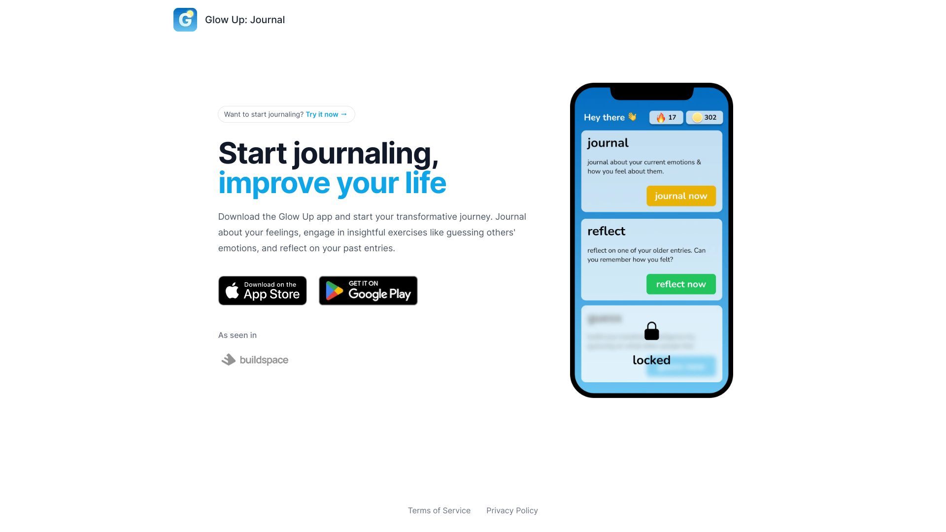 Glow Up: Journal image