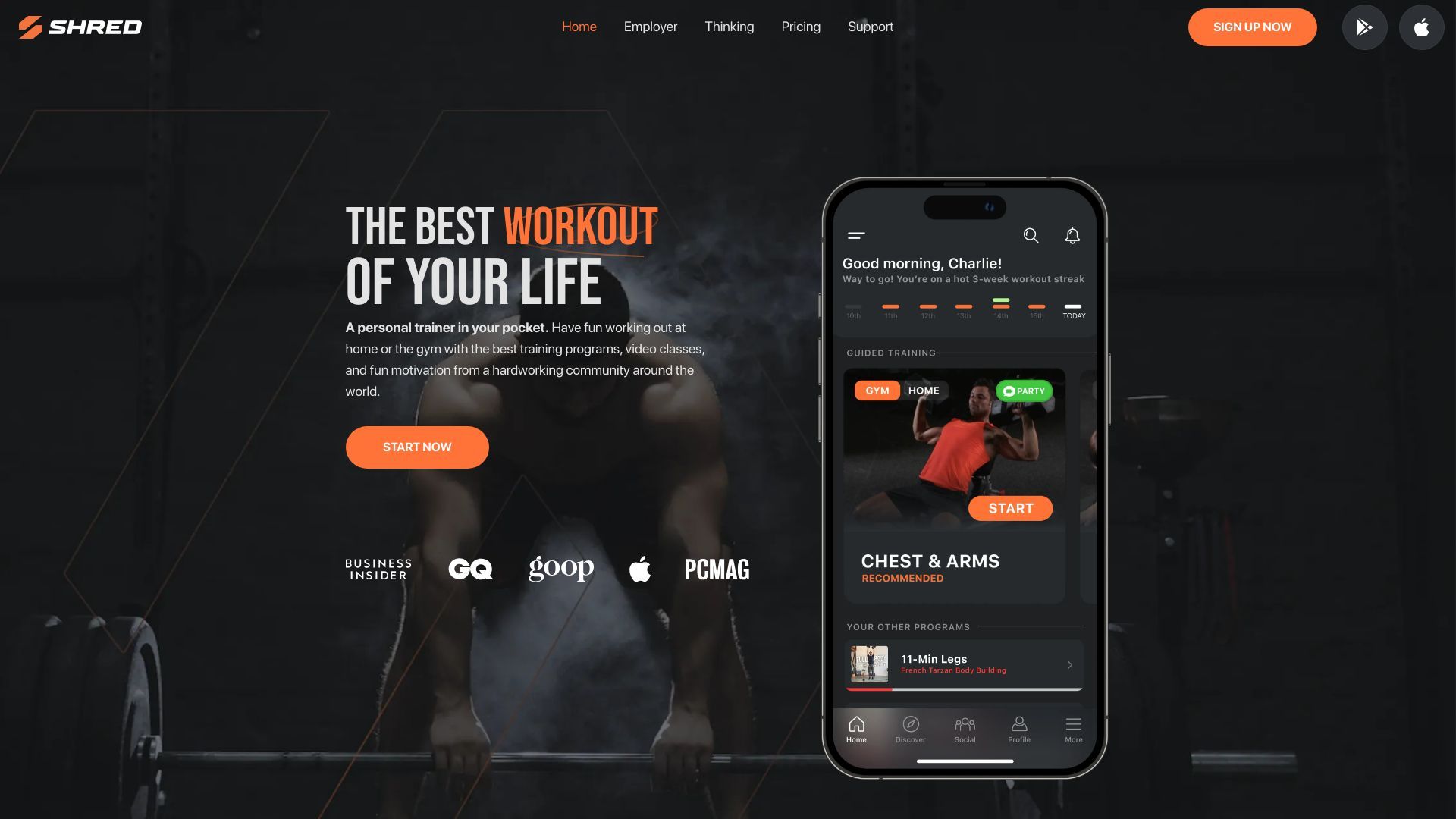 SHRED: Home & Gym Workouts App image