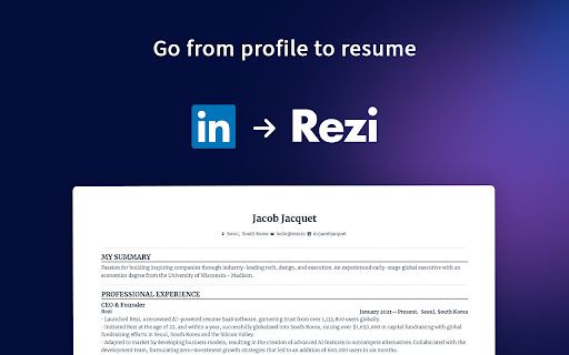 Linkedin to Resume image