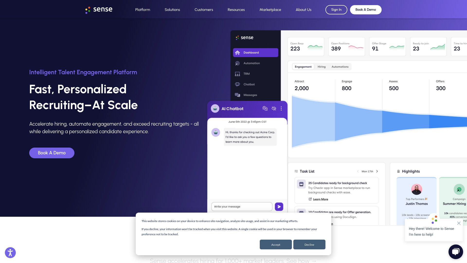 Sense Talent Engagement Platform image