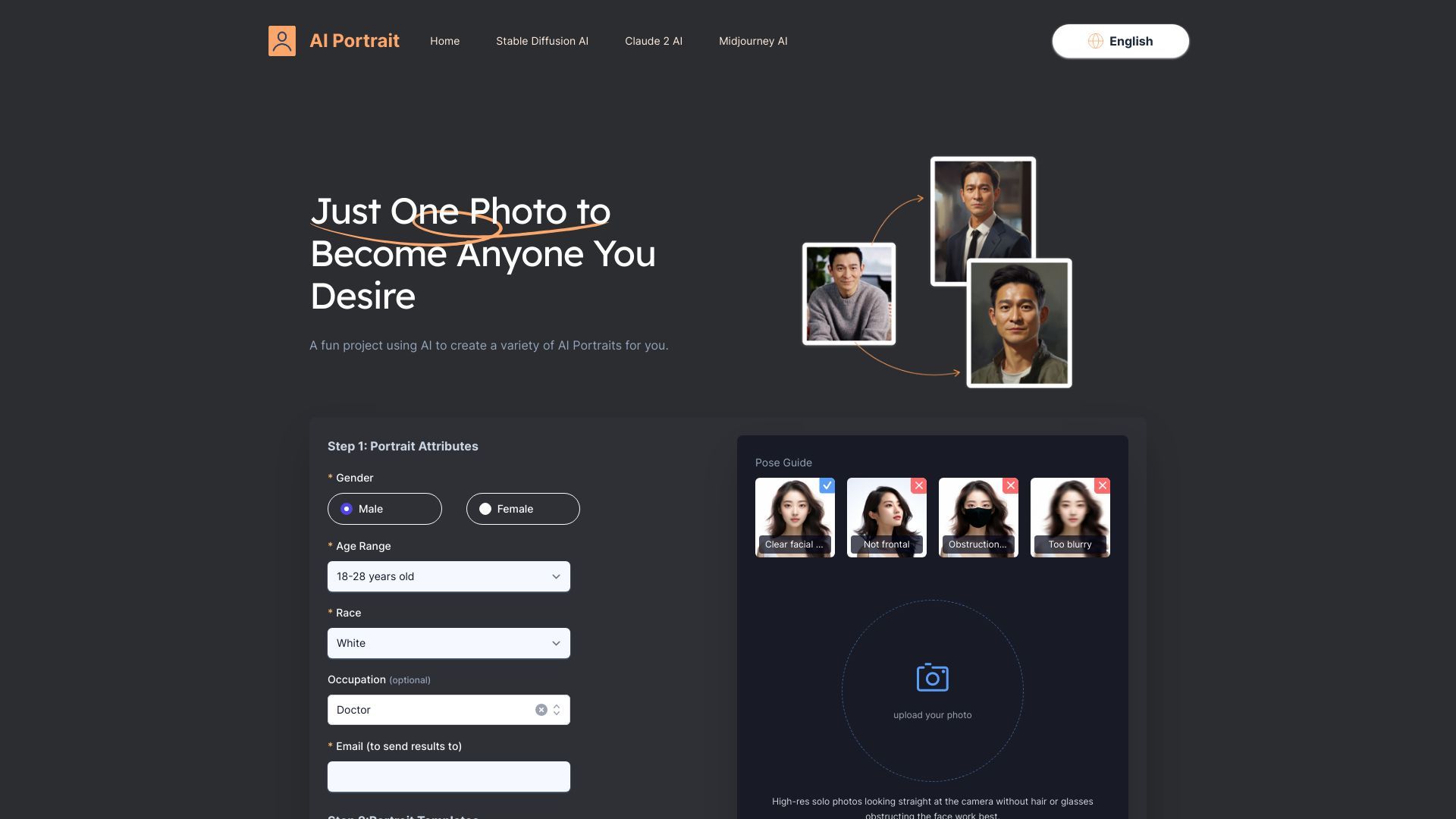 AI Portrait Generator image