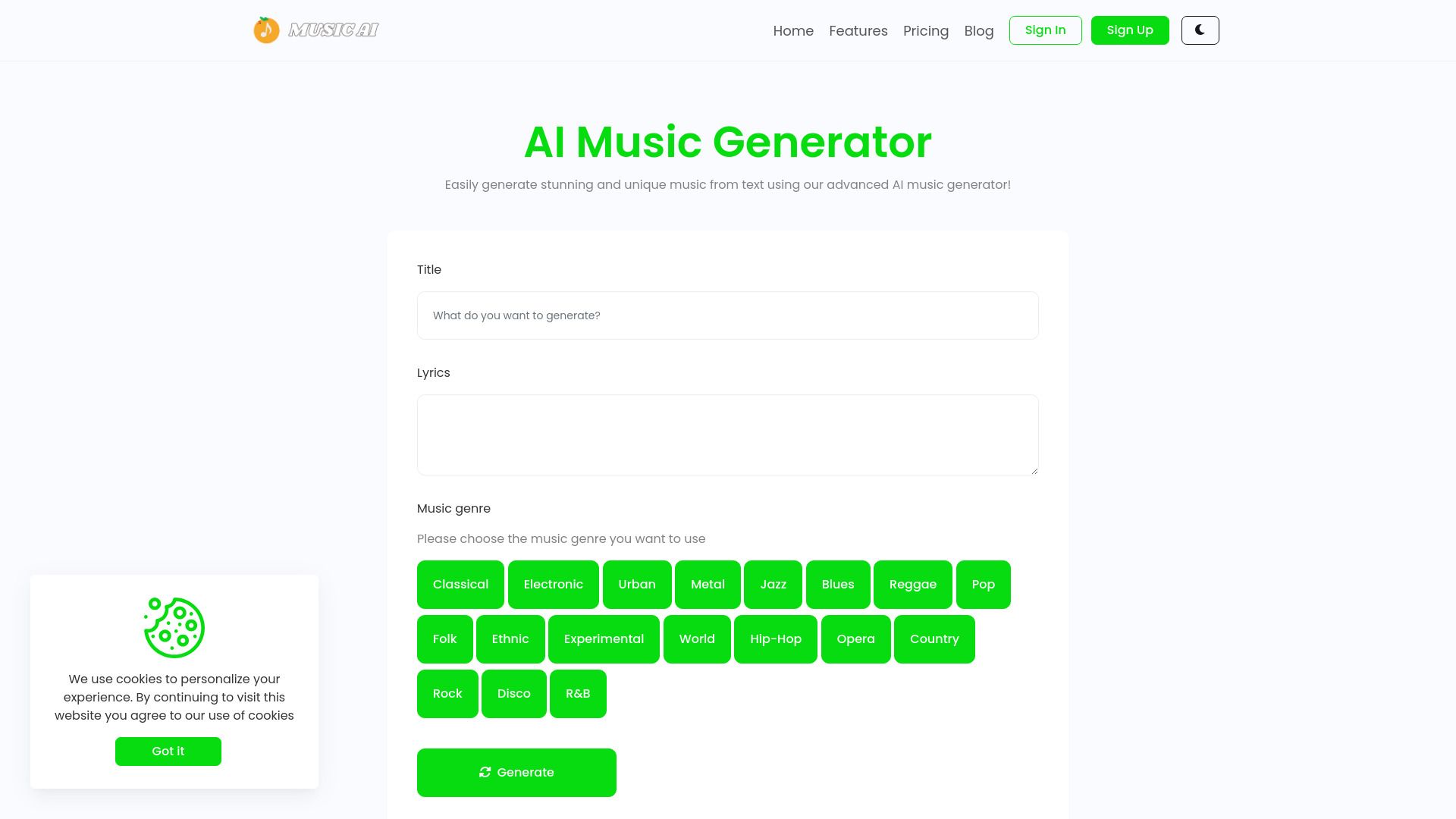 Music AI image
