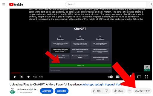 YouTubeGPT Plugin image