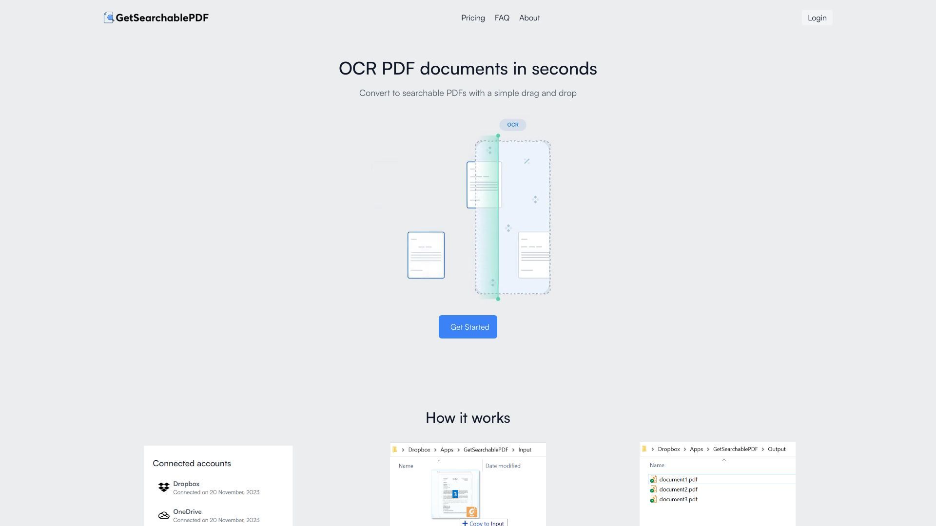 GetSearchablePDF image
