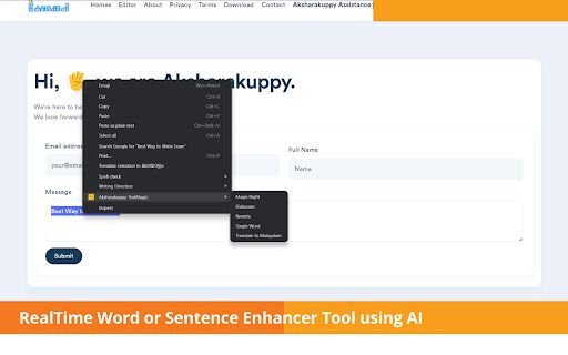 Aksharakuppy TextMagic image