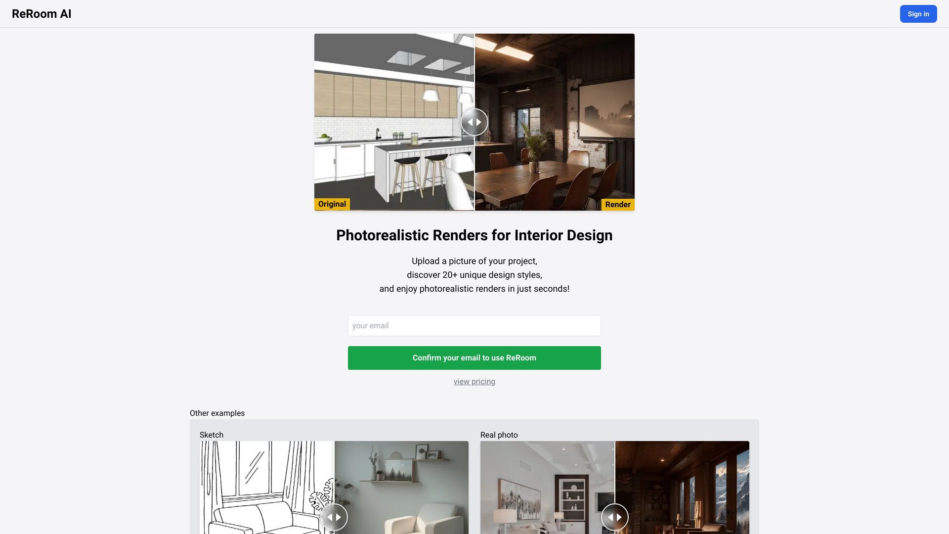 ReRoom AI - Photorealistic Renders for Interior Design image
