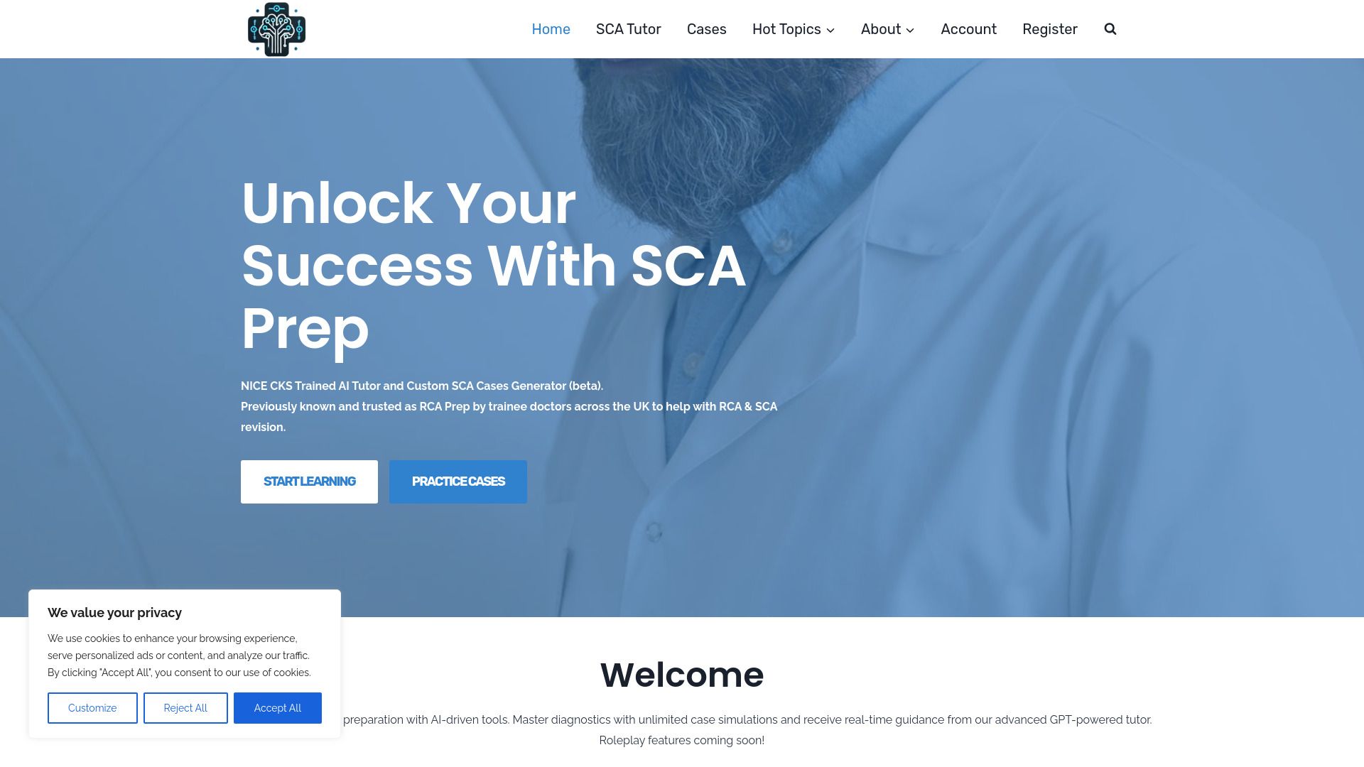 SCA Prep AI Tutor image