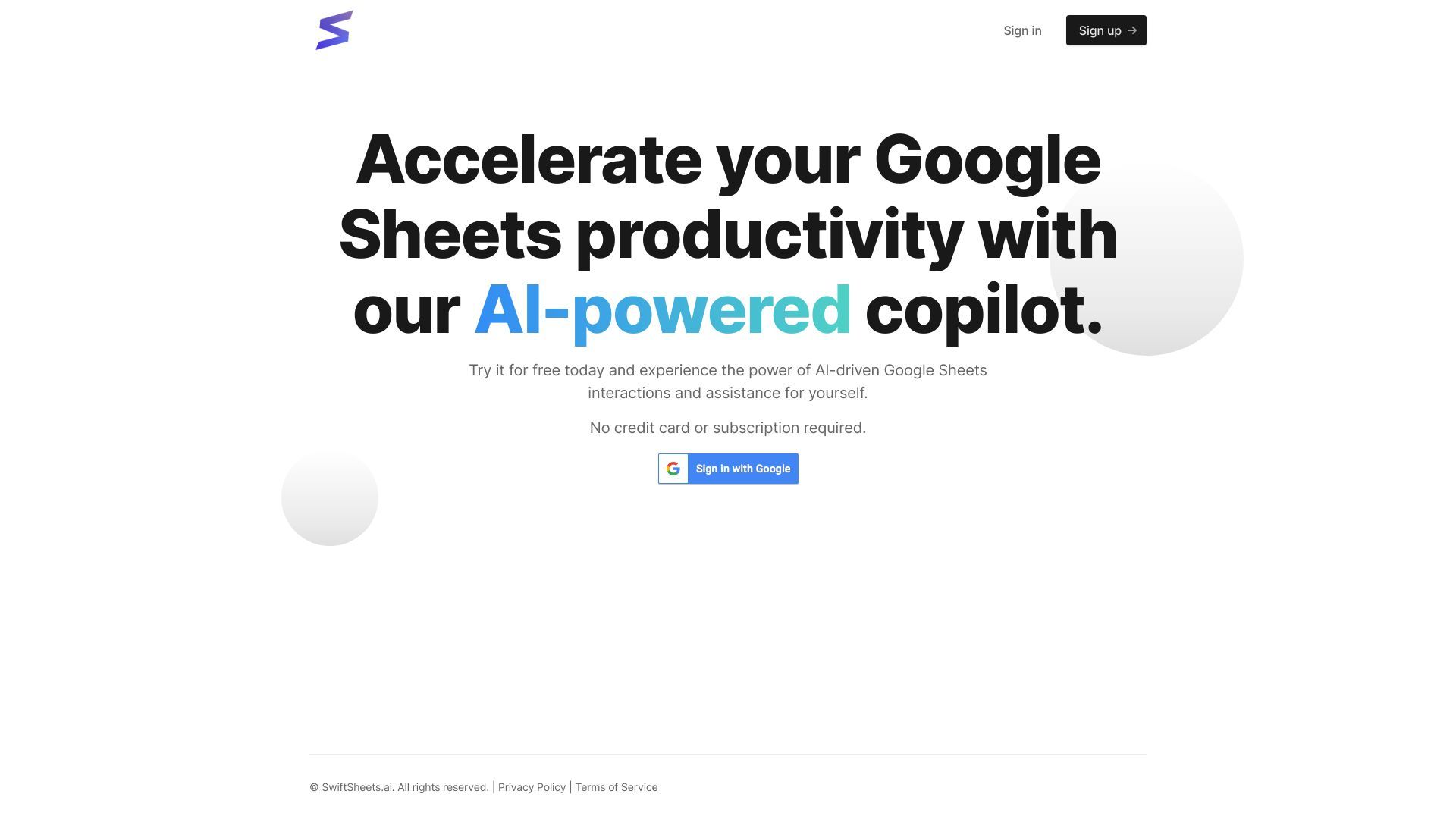 SwiftSheets.ai image
