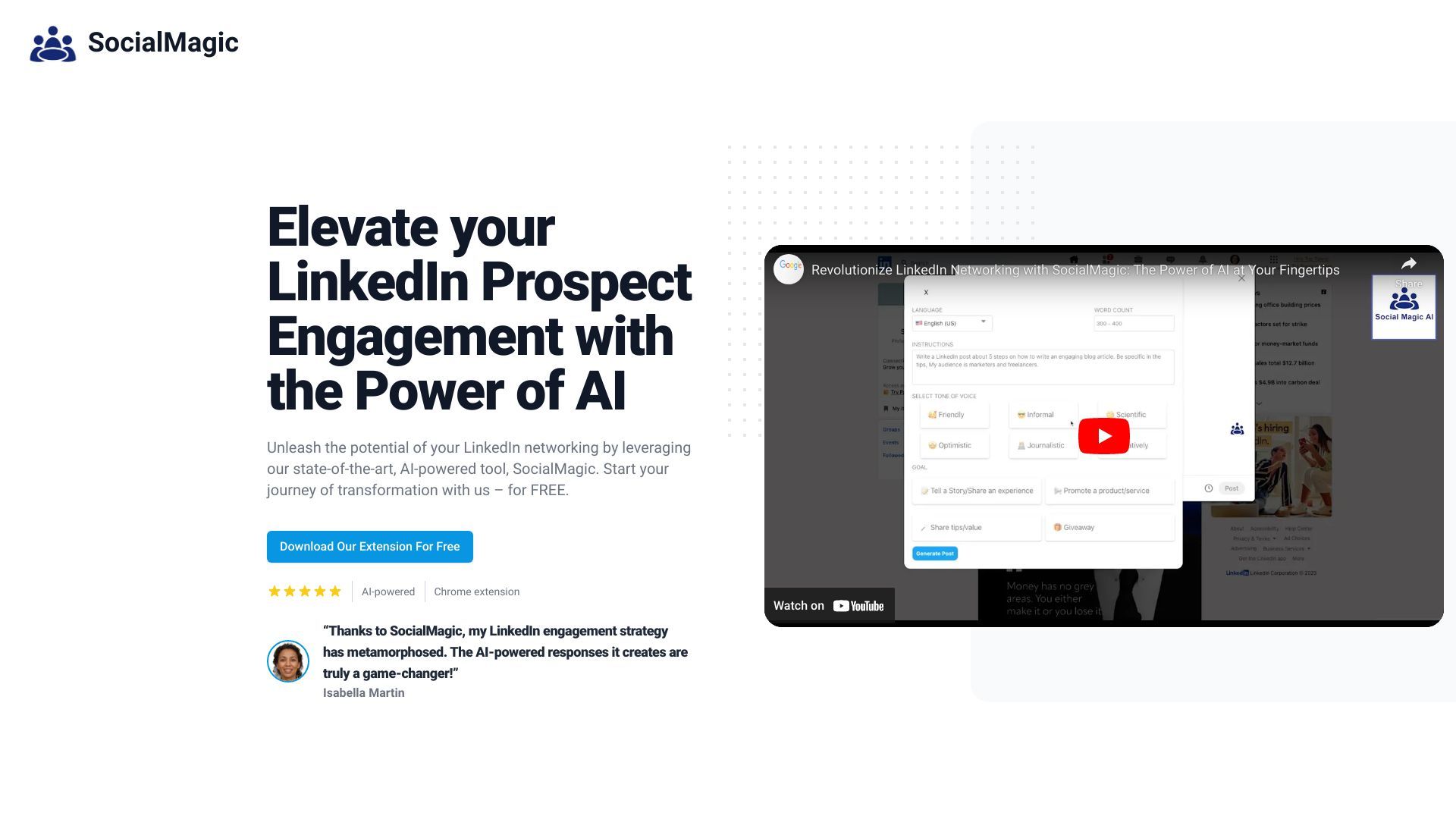 Social Magic | AI for Linkedin image