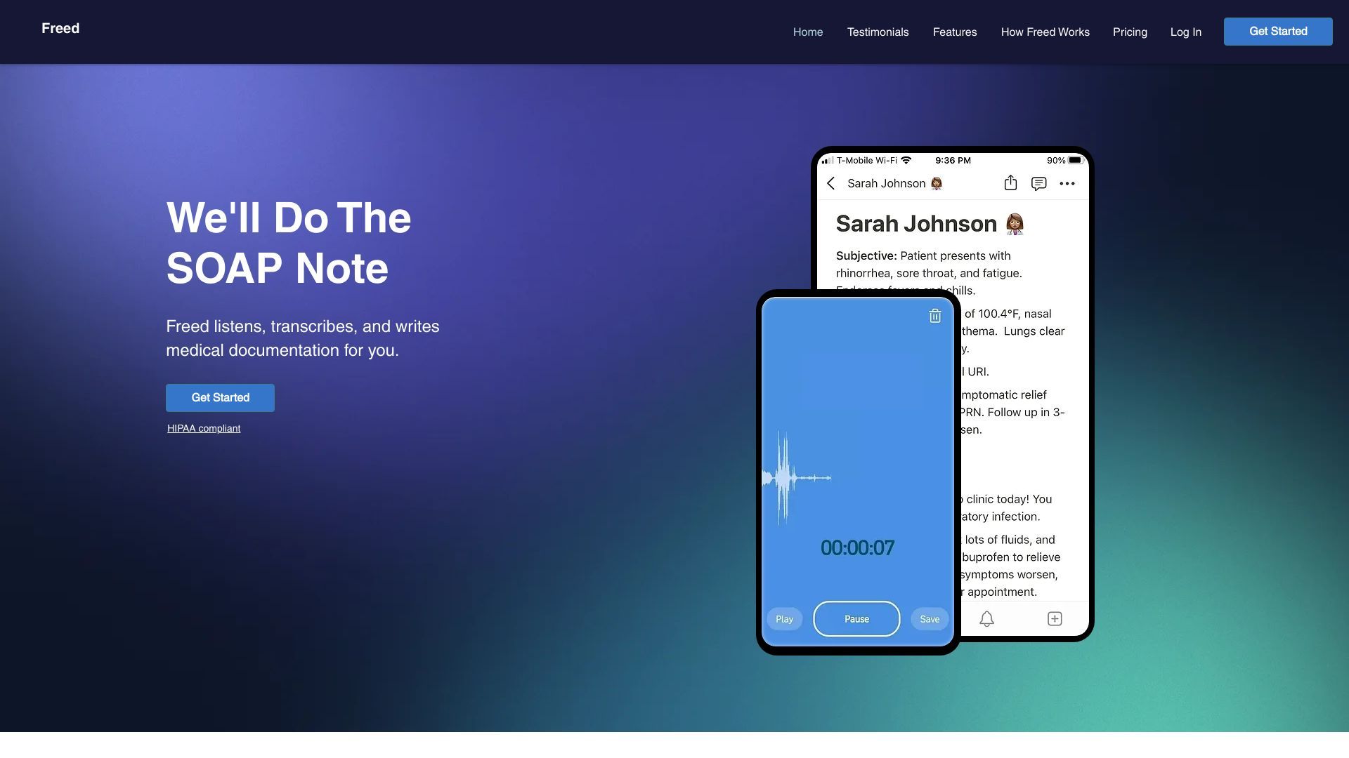 Freed | The AI Medical Scribe for Clinicians image
