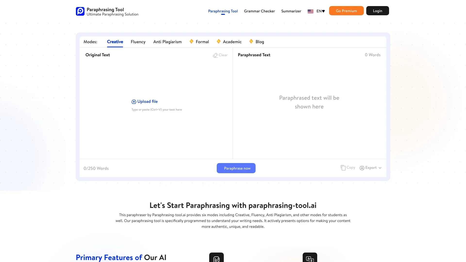 Paraphrasing-tool.ai image