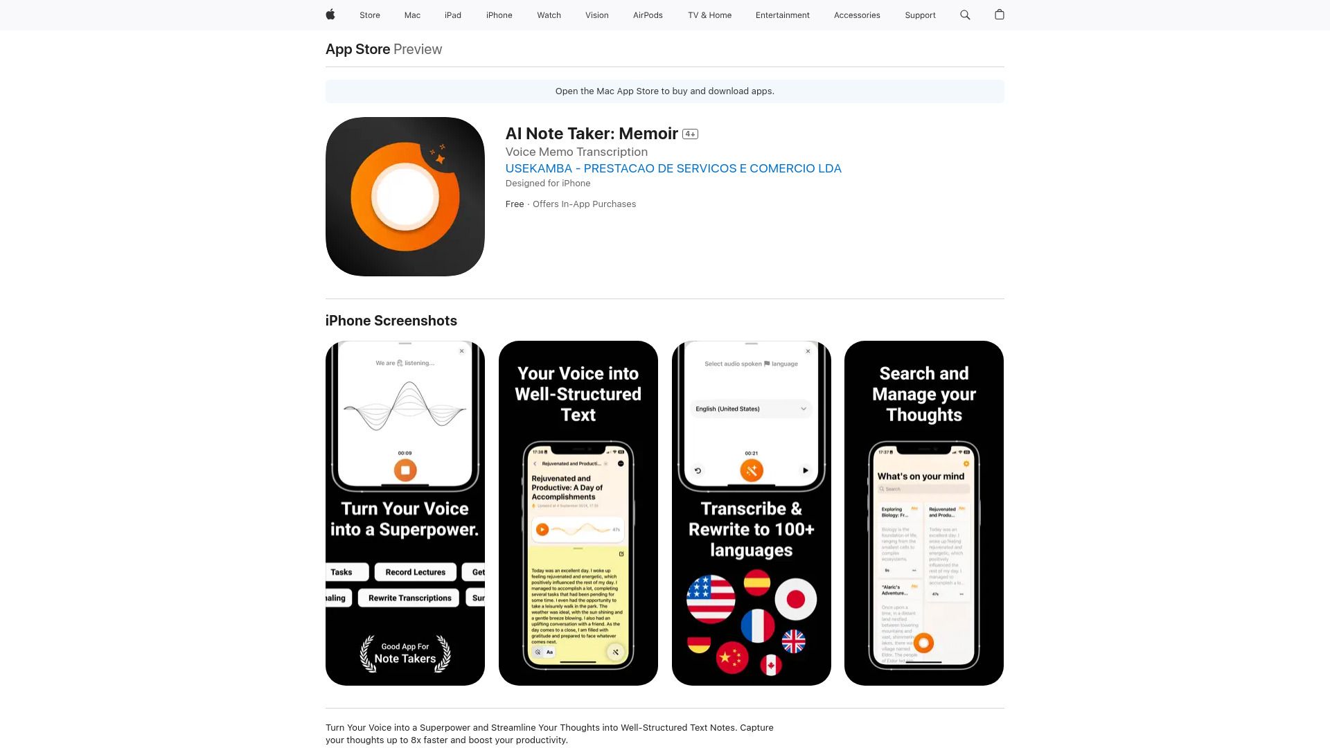 AI Note Taker: Memoir image