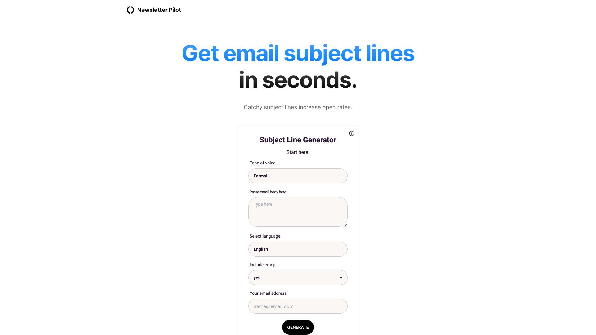 Subject Line Generator image