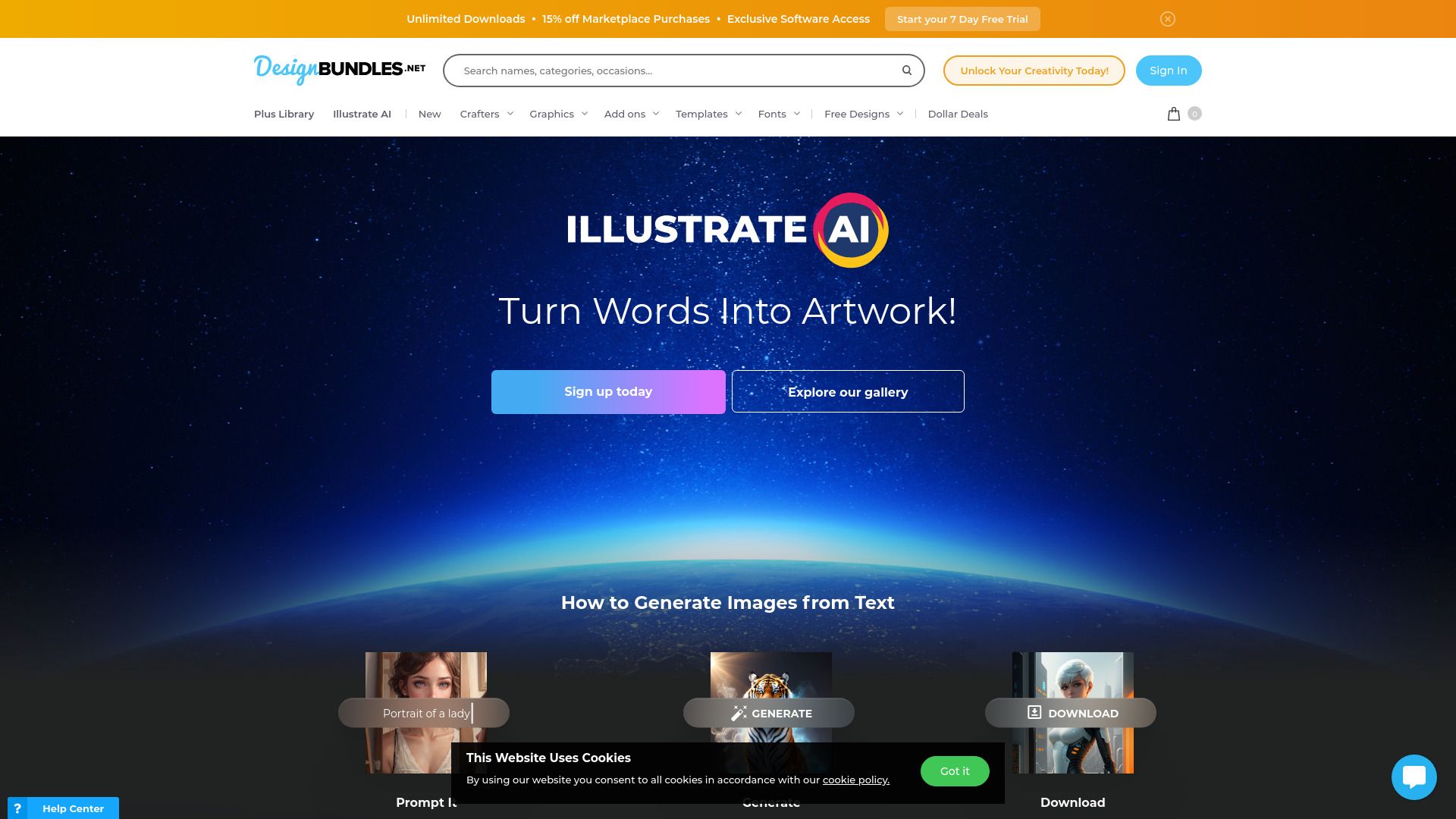 Illustrate AI image