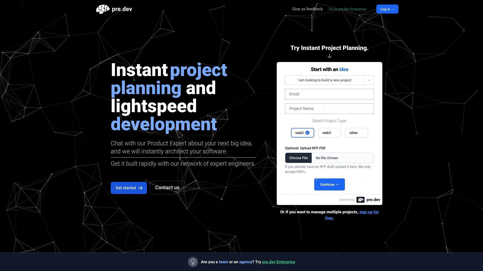 pre.dev image