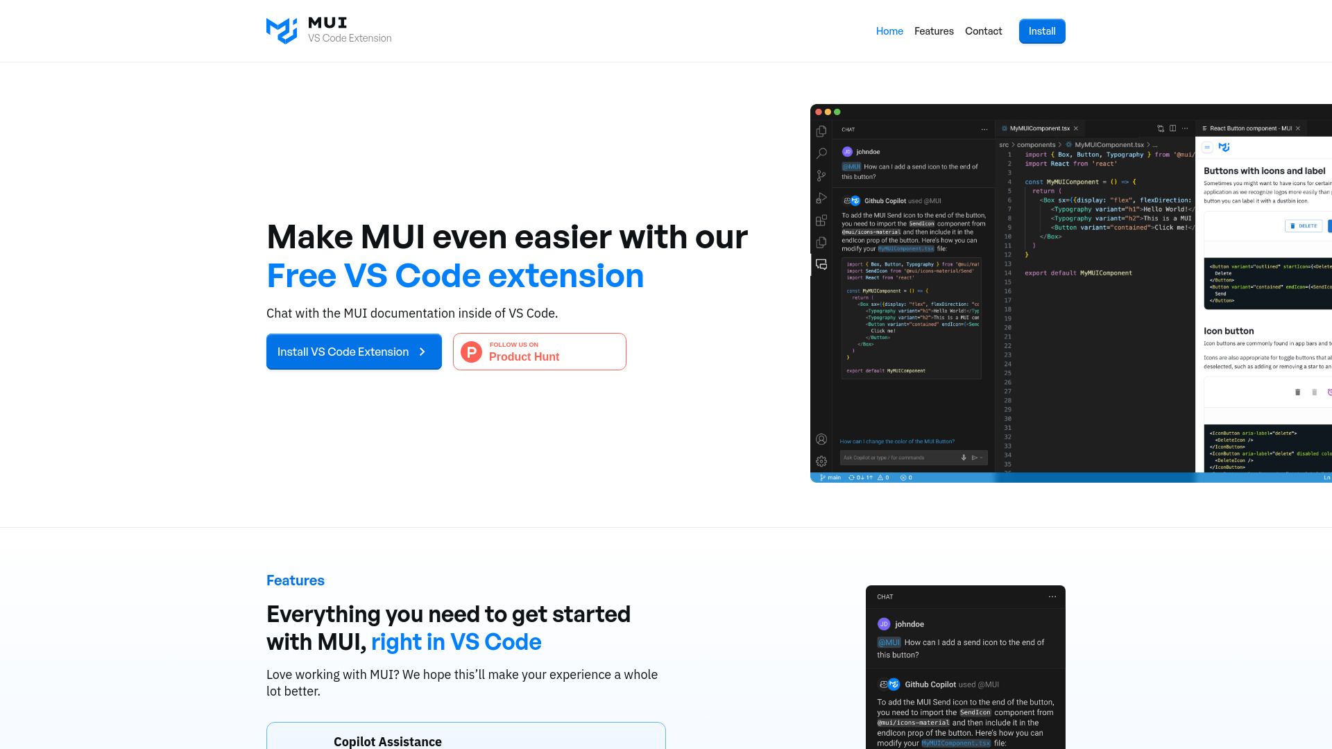 Chat with MUI image
