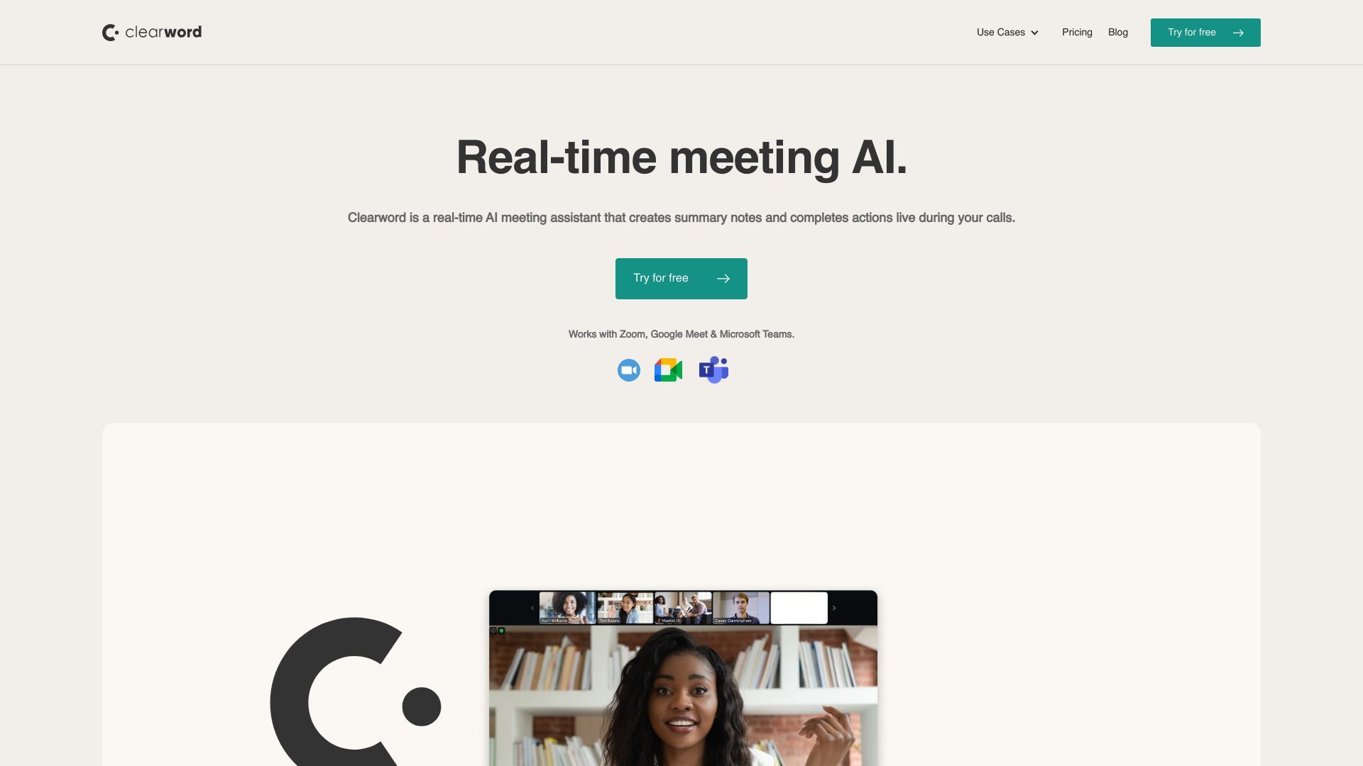 Clearword - Real-time Meeting AI image