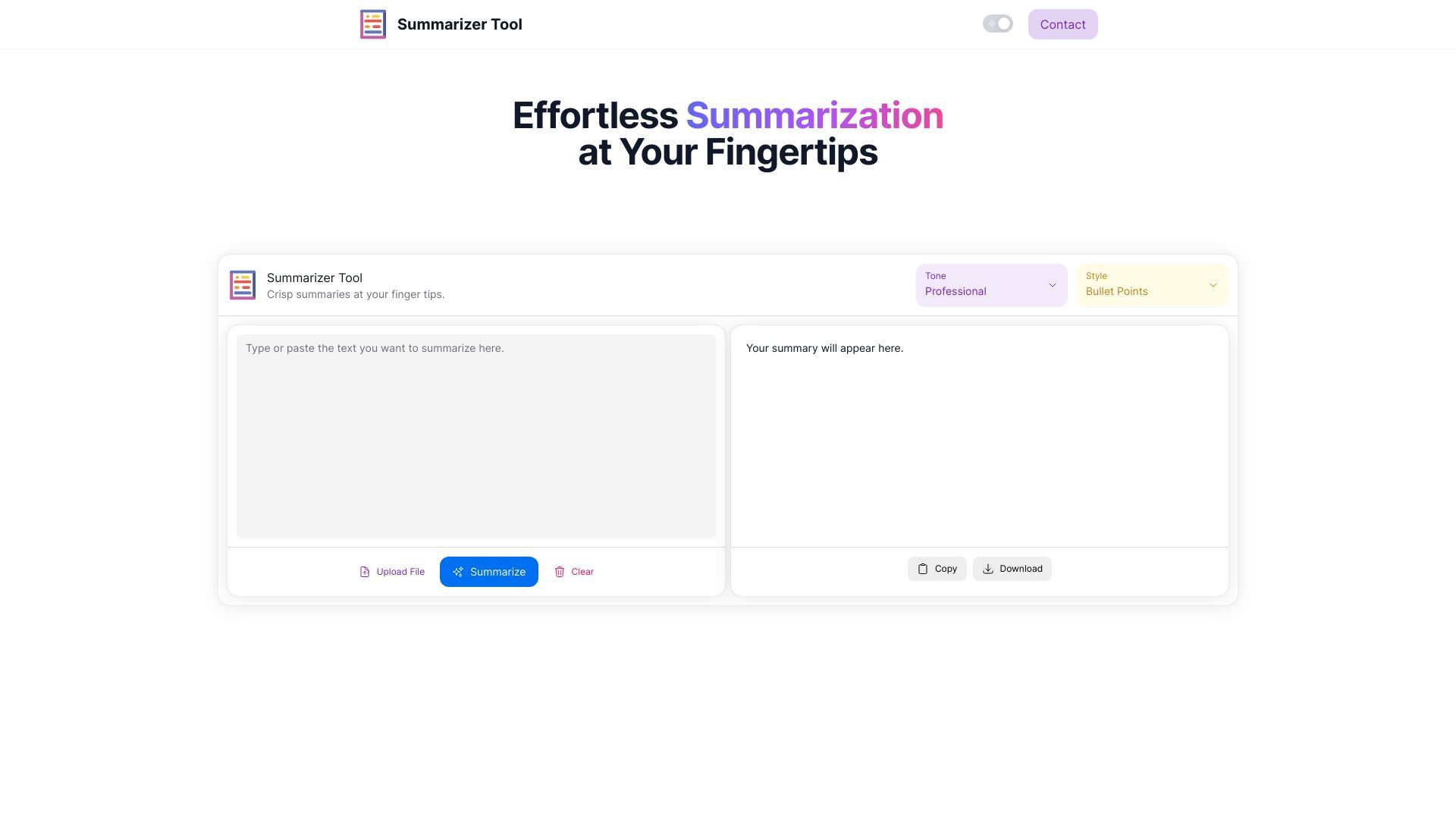 Summarizer Tool image