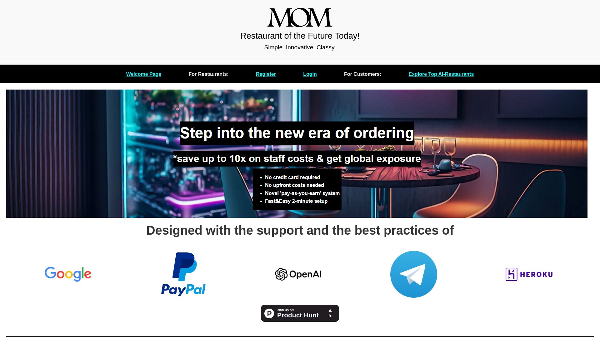 MOM AI Restaurant Assistant image