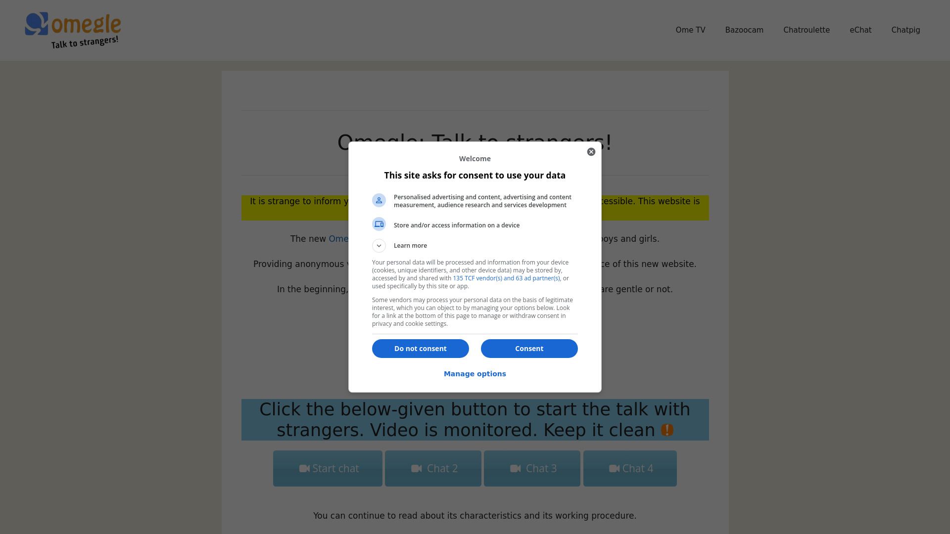Omegle Talk To Strangers image