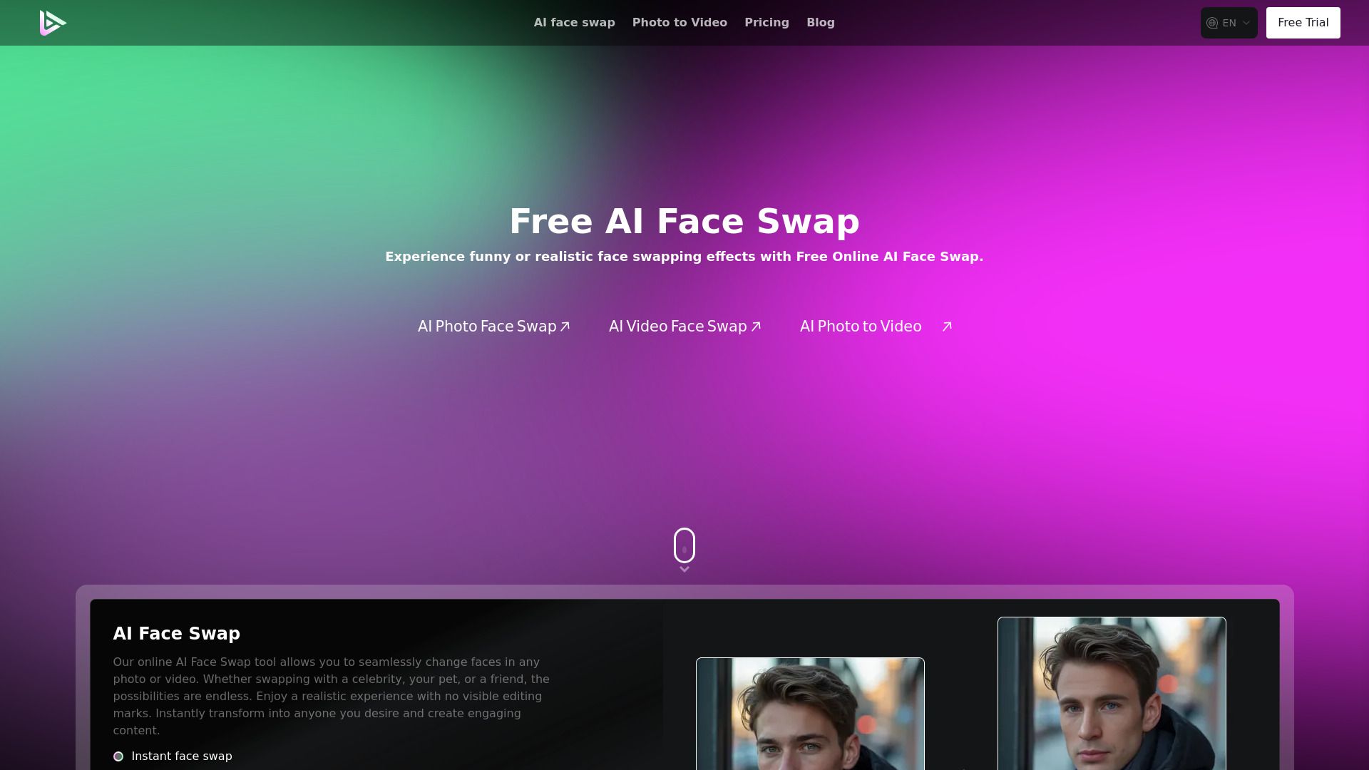 AI Face Swap image