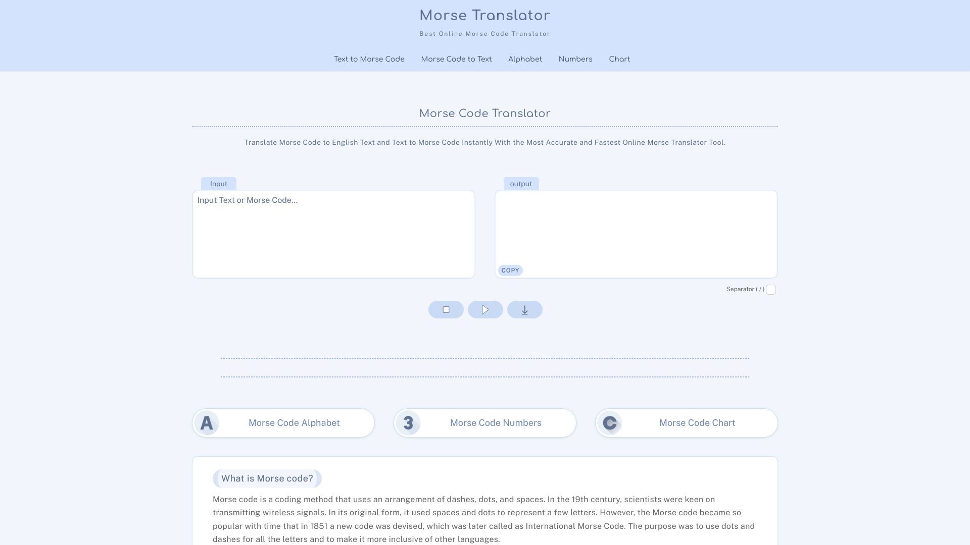 Morse Translator image