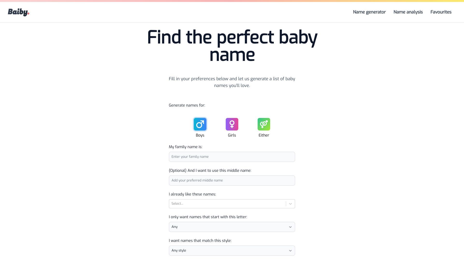 Baiby - Baby Name Generator image