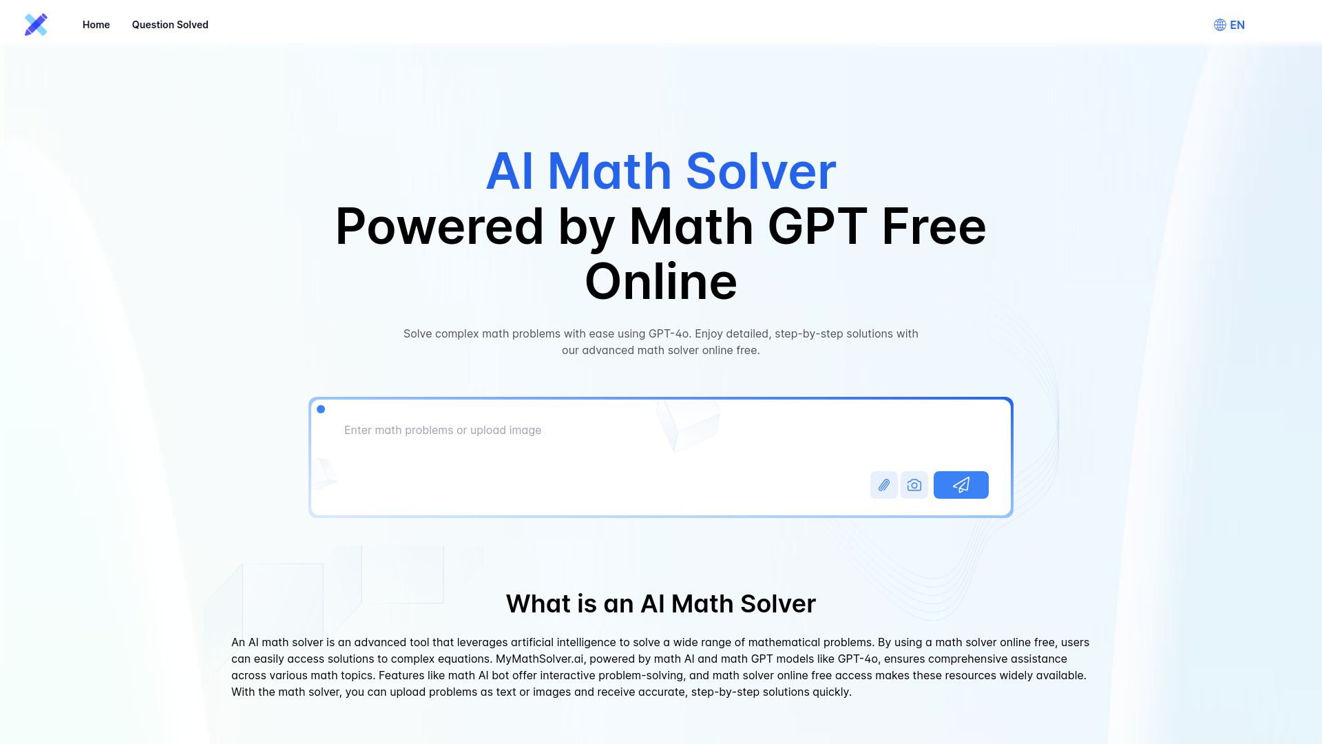 AI Math Solver Powered by Math GPT Free Online image