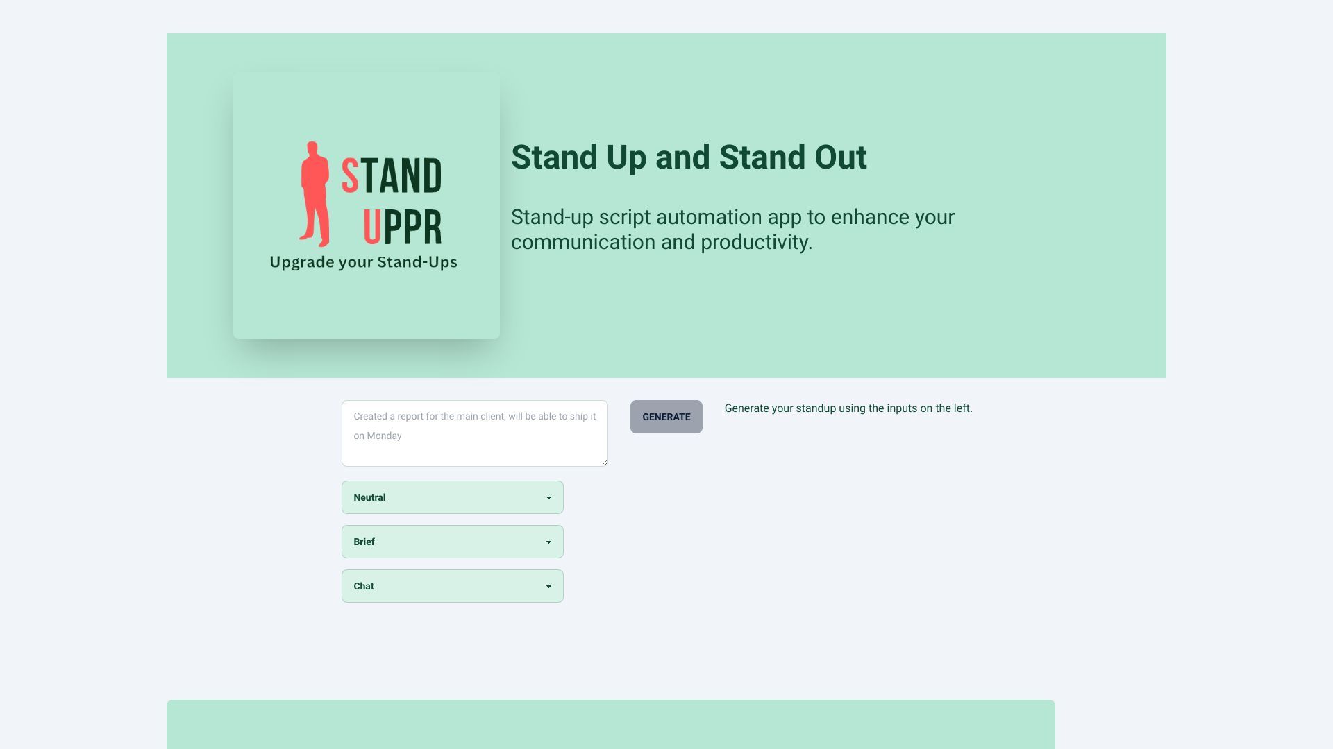 StandUppr image