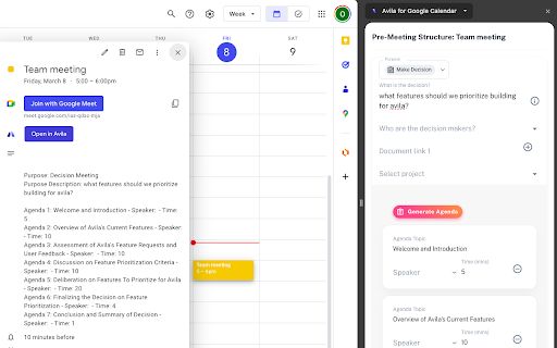 Avila Meeting Workflow image