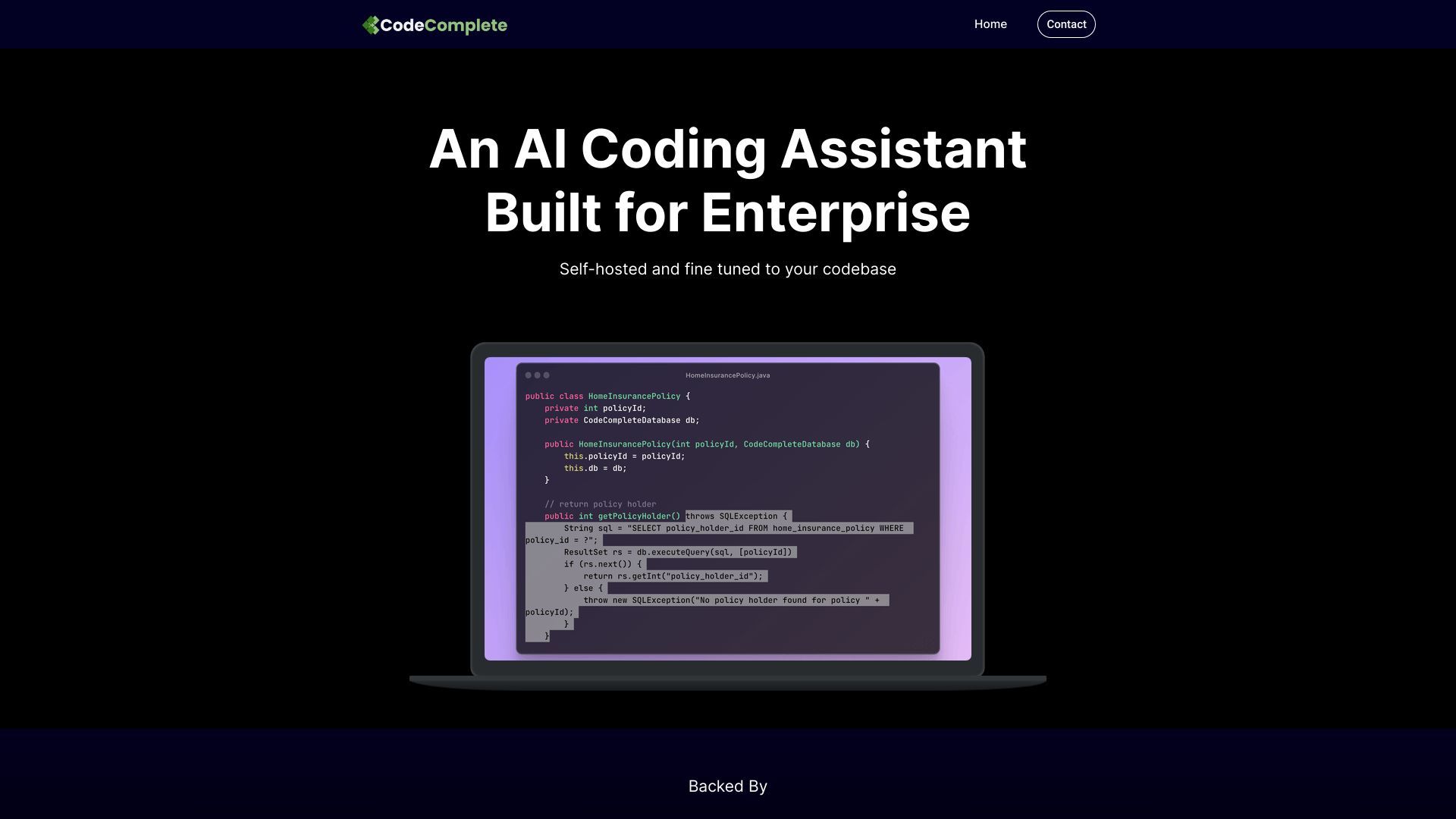 CodeComplete: AI Coding Assistant for Enterprise image