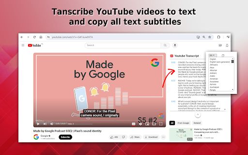 YouTube Transcription image
