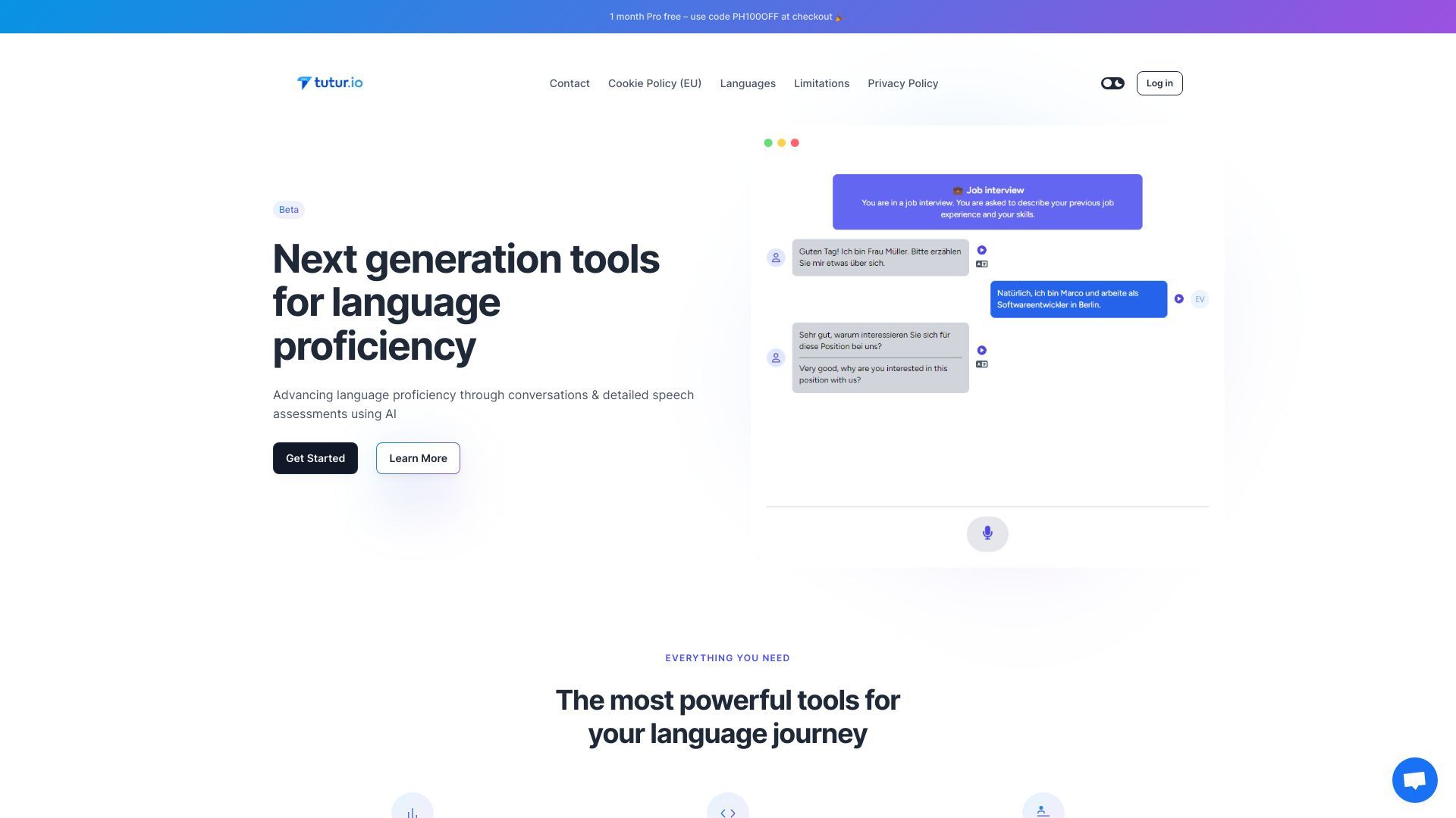 Tutur - AI language tutor image