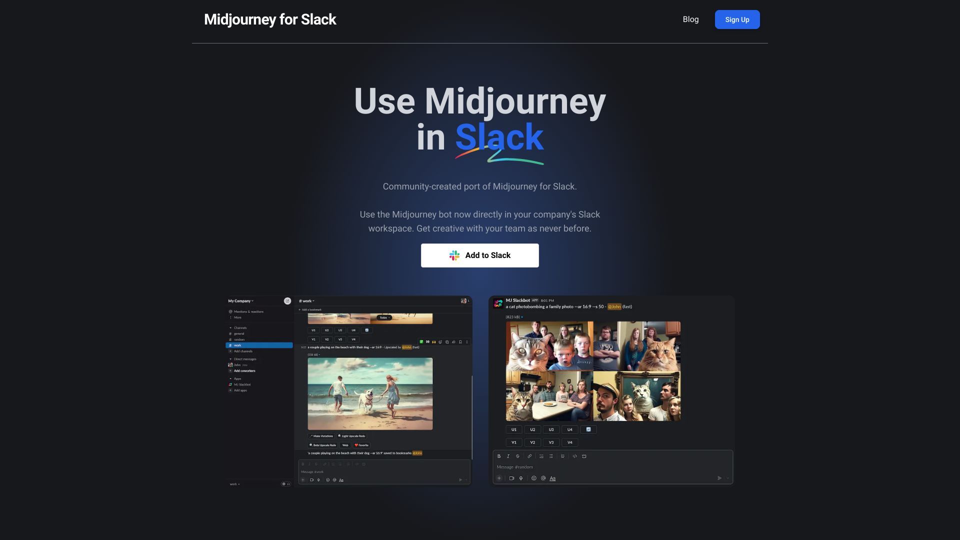Midjourney for Slack image